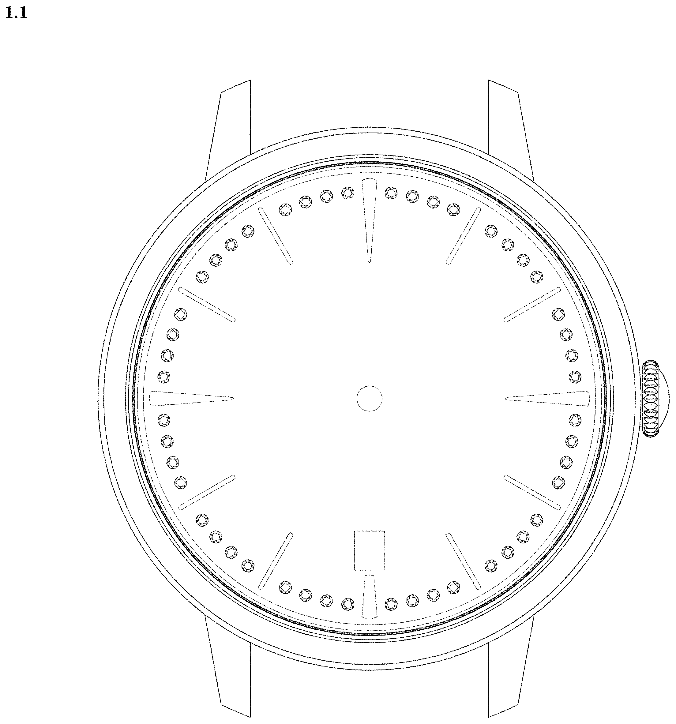 Patent USD1000293 — Watch case — Figure 1