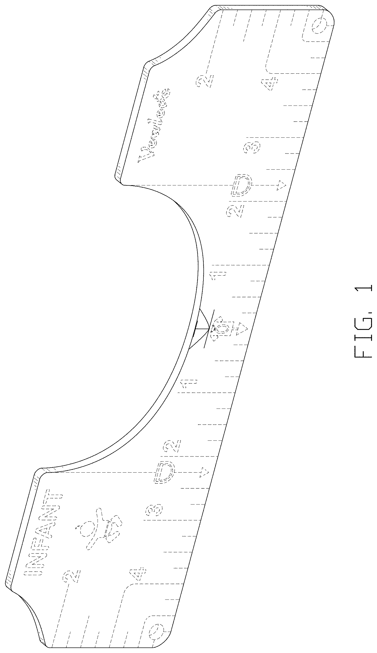 Patent USD1000296 — T-shirt ruler — Figure 1