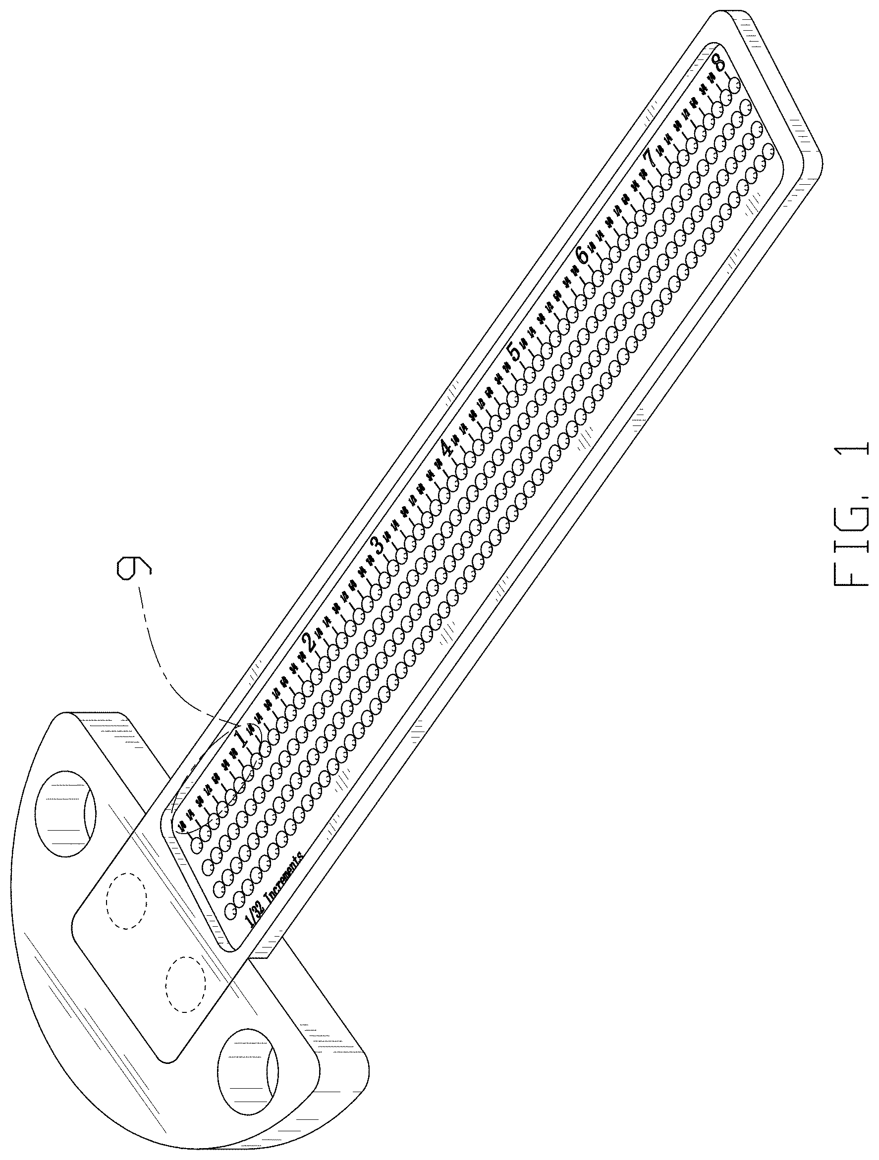 Patent USD1000300 — Hole marking ruler — Figure 1