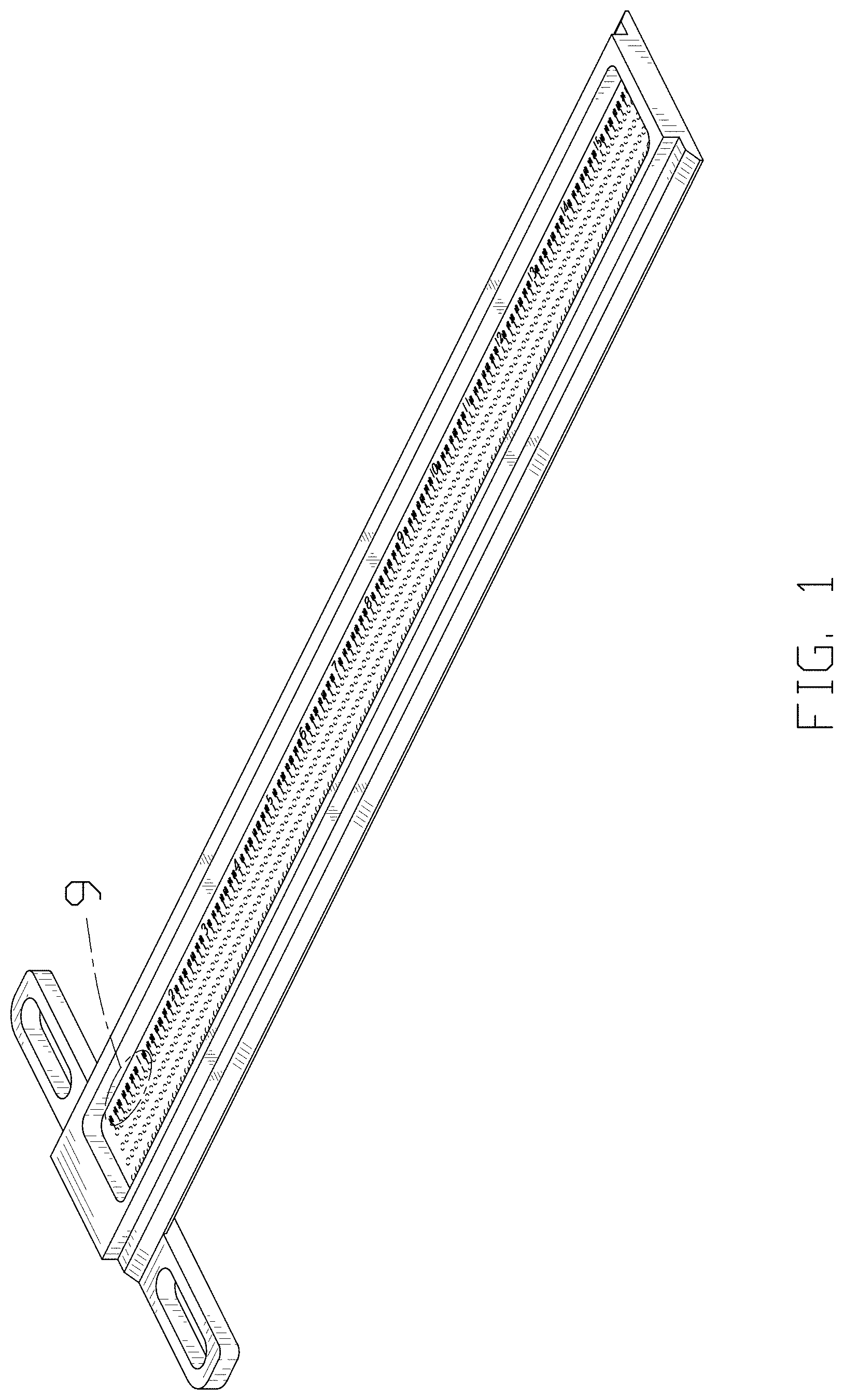 Patent USD1000301 — Hole marking ruler — Figure 1