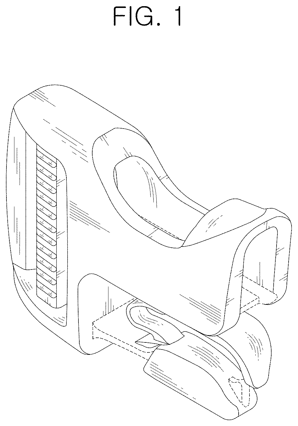 Patent USD1000314 Figure 1 – Buckle member for bag