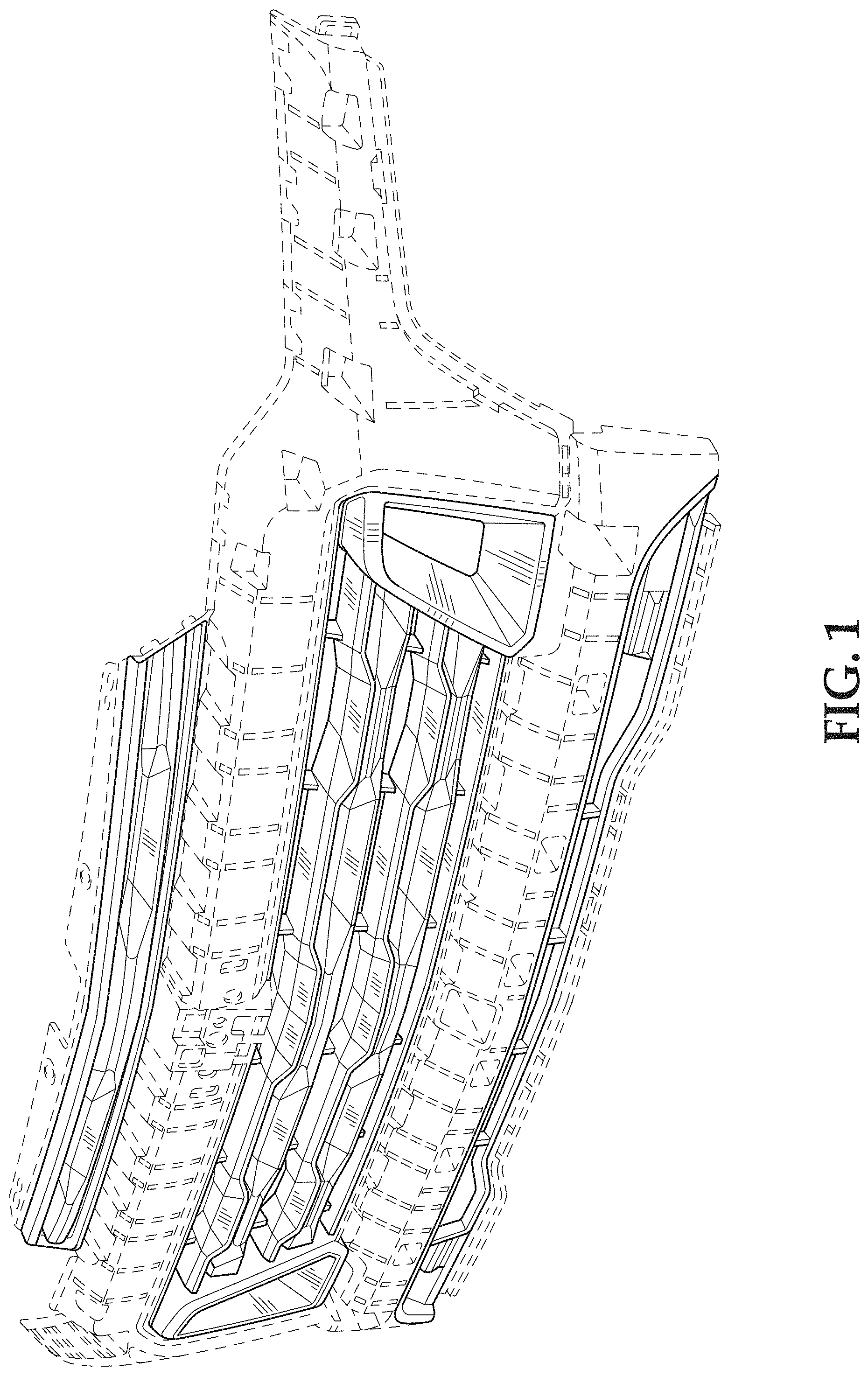 Patent USD1000327 Figure 1 – Vehicle grille