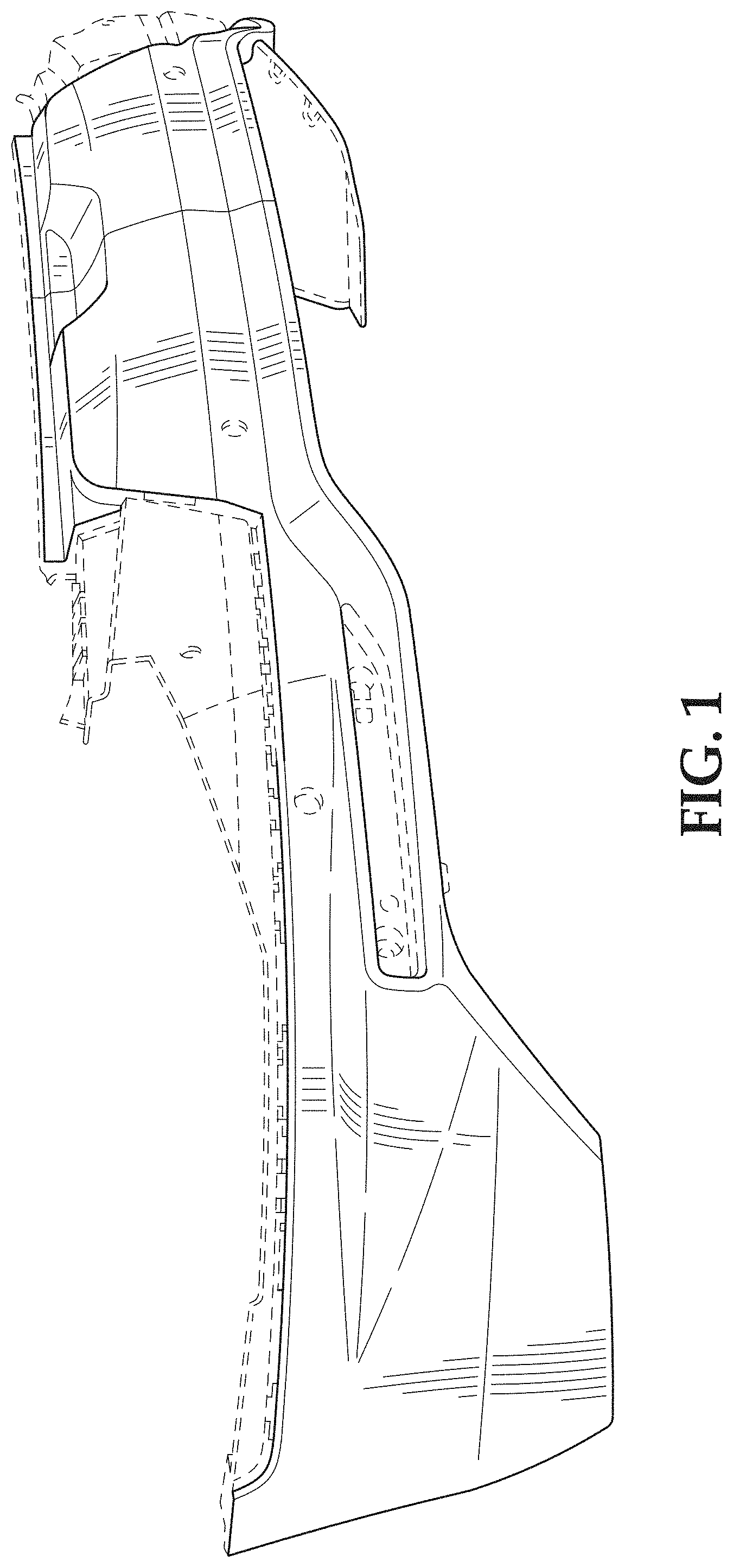 Patent USD1000331 — Vehicle rear lower bumper — Figure 1