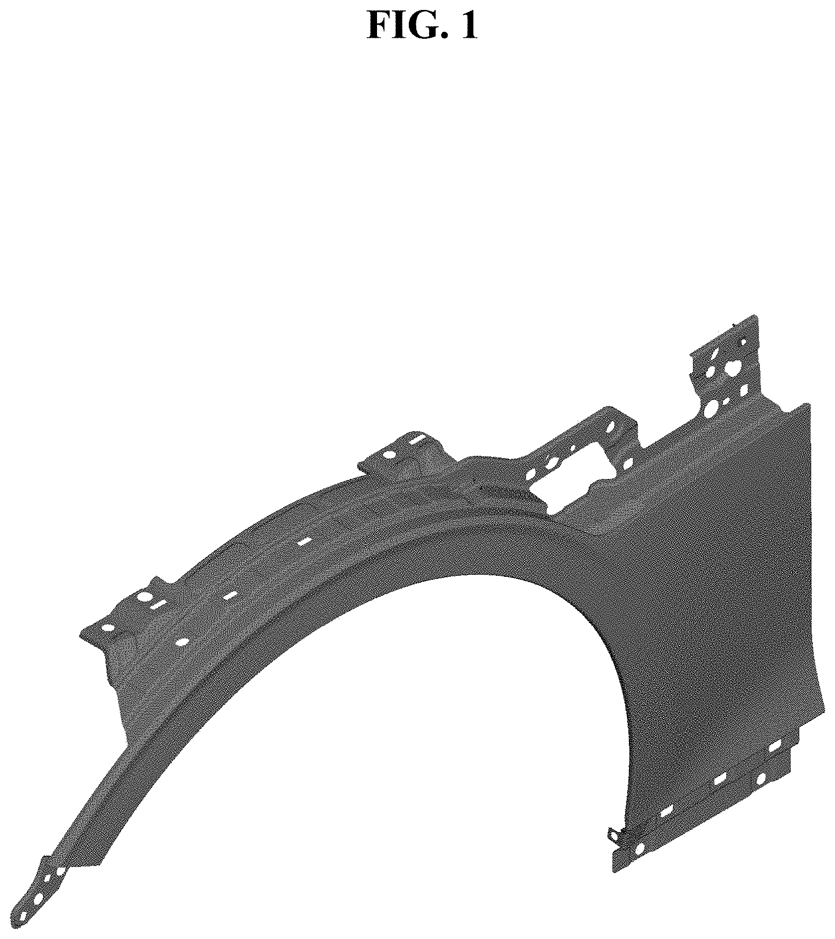 Patent USD1000340 — Fender panel for vehicle — Figure 1