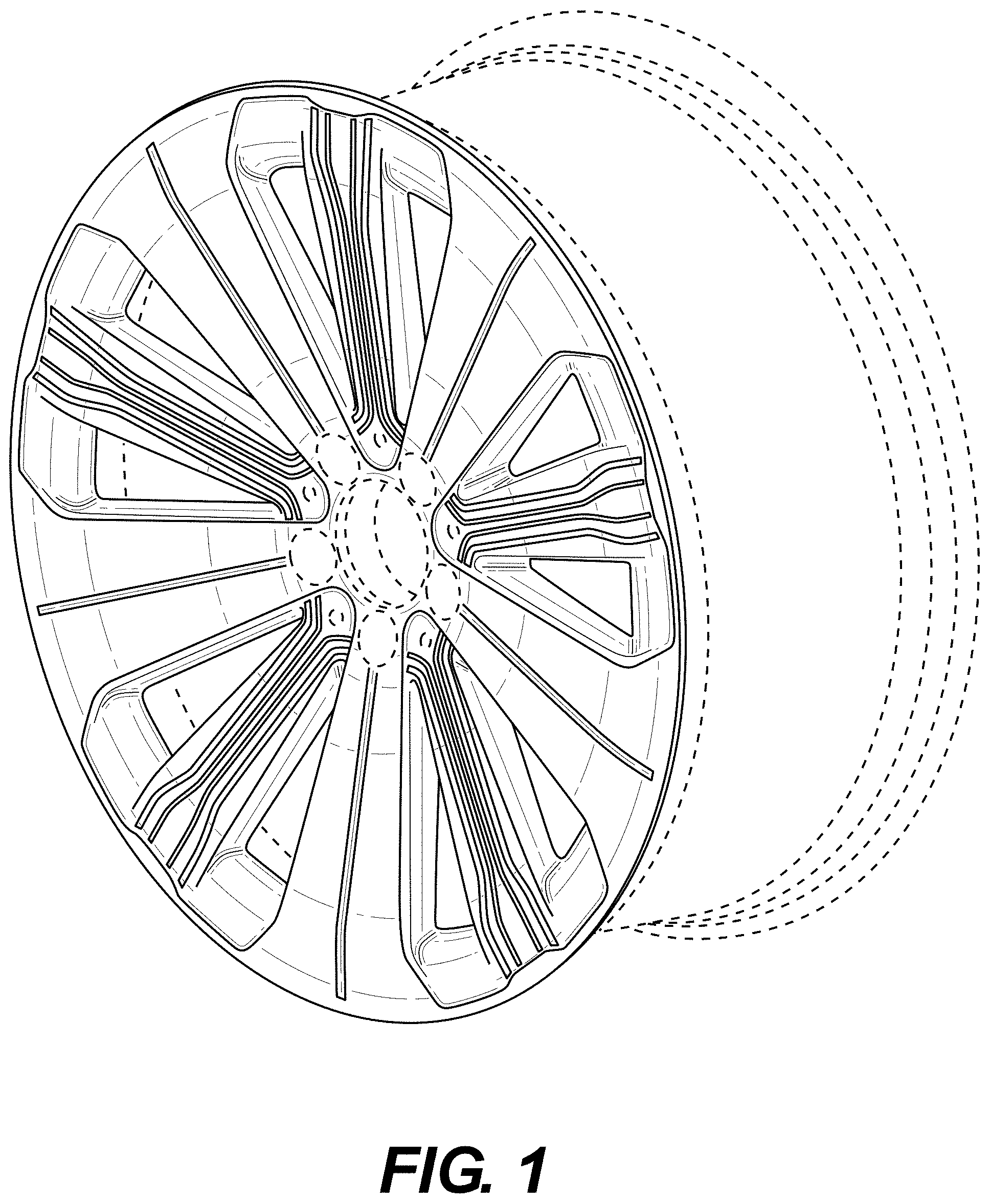 Patent USD1000343 — Wheel or wheel cover — Figure 1