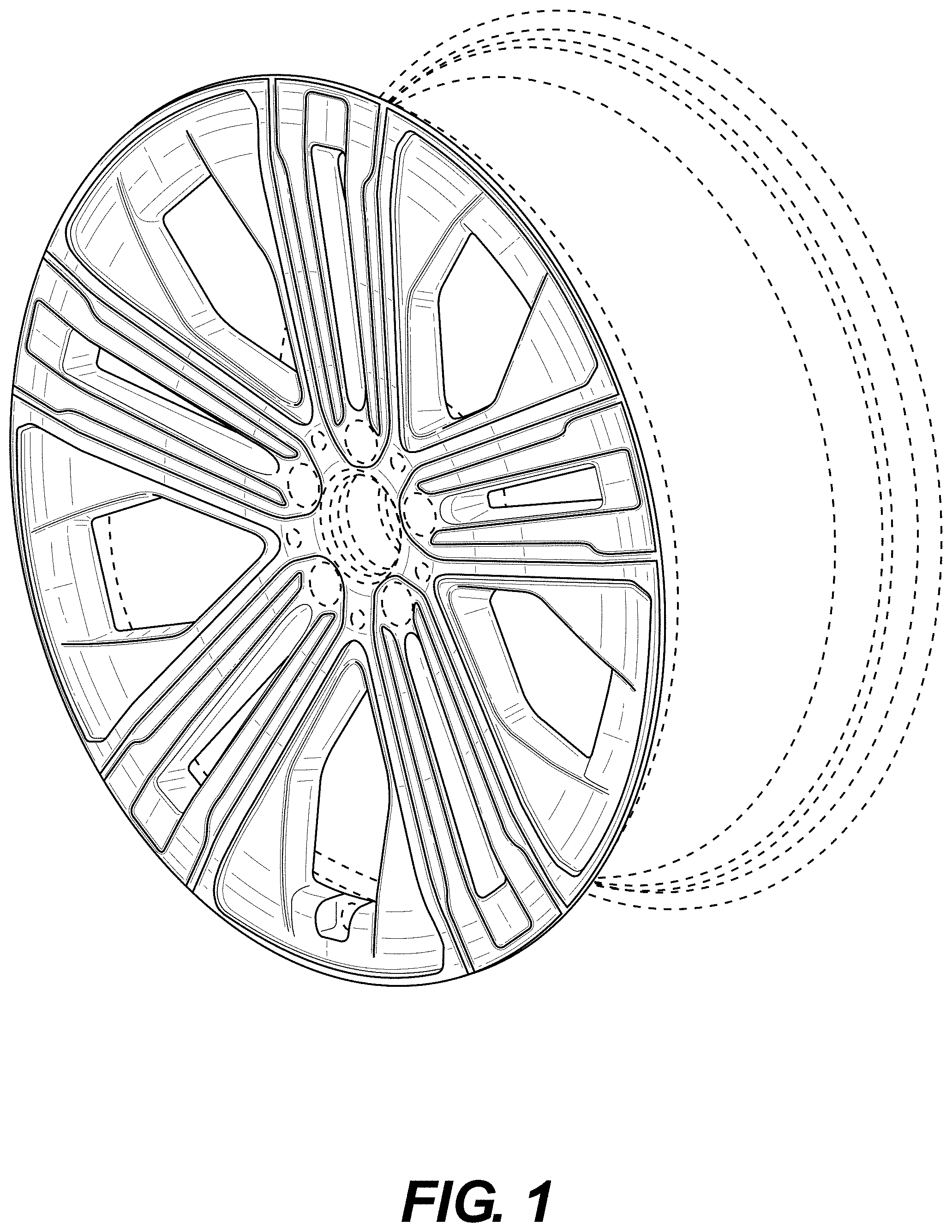 Patent USD1000344 — Wheel or wheel cover — Figure 1