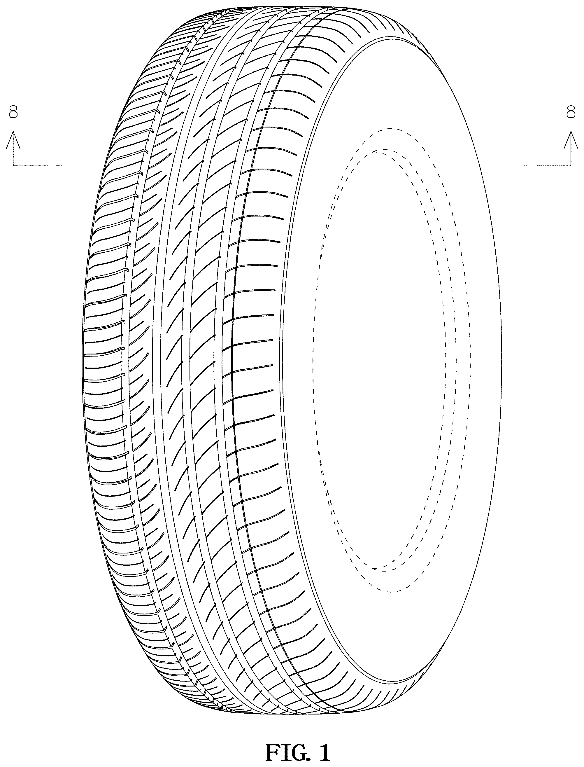 Patent USD1000360 — Tire — Figure 1
