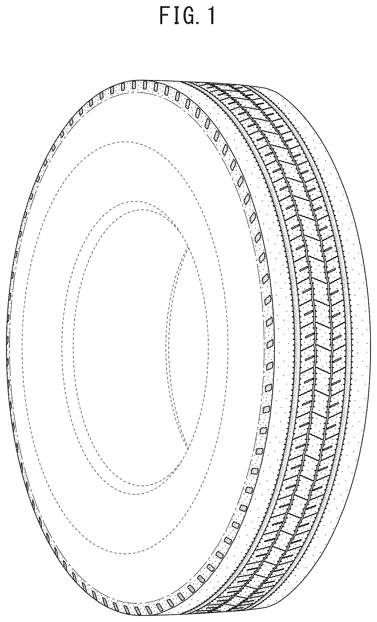 Patent USD1000361 — Automobile tire — Figure 1