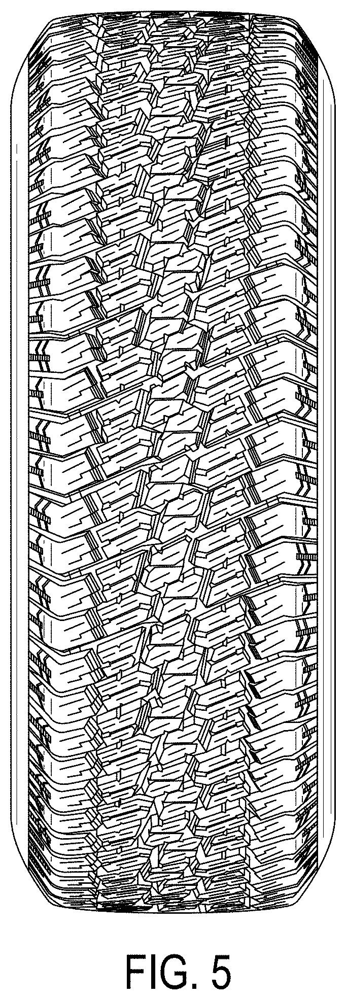 Patent USD1000363 Figure 5 – Tire
