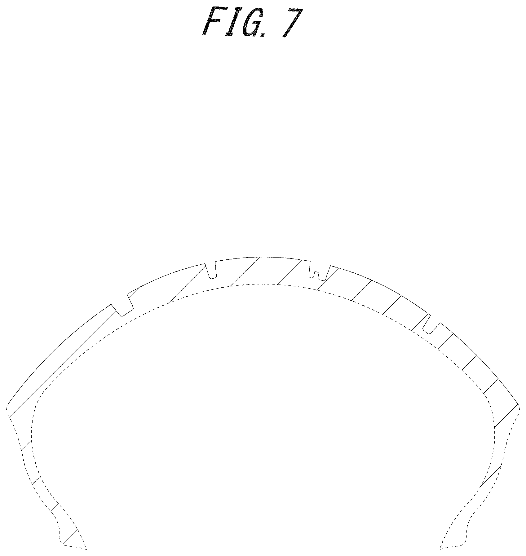 Patent USD1000364 Figure 7 – Motorcycle tire