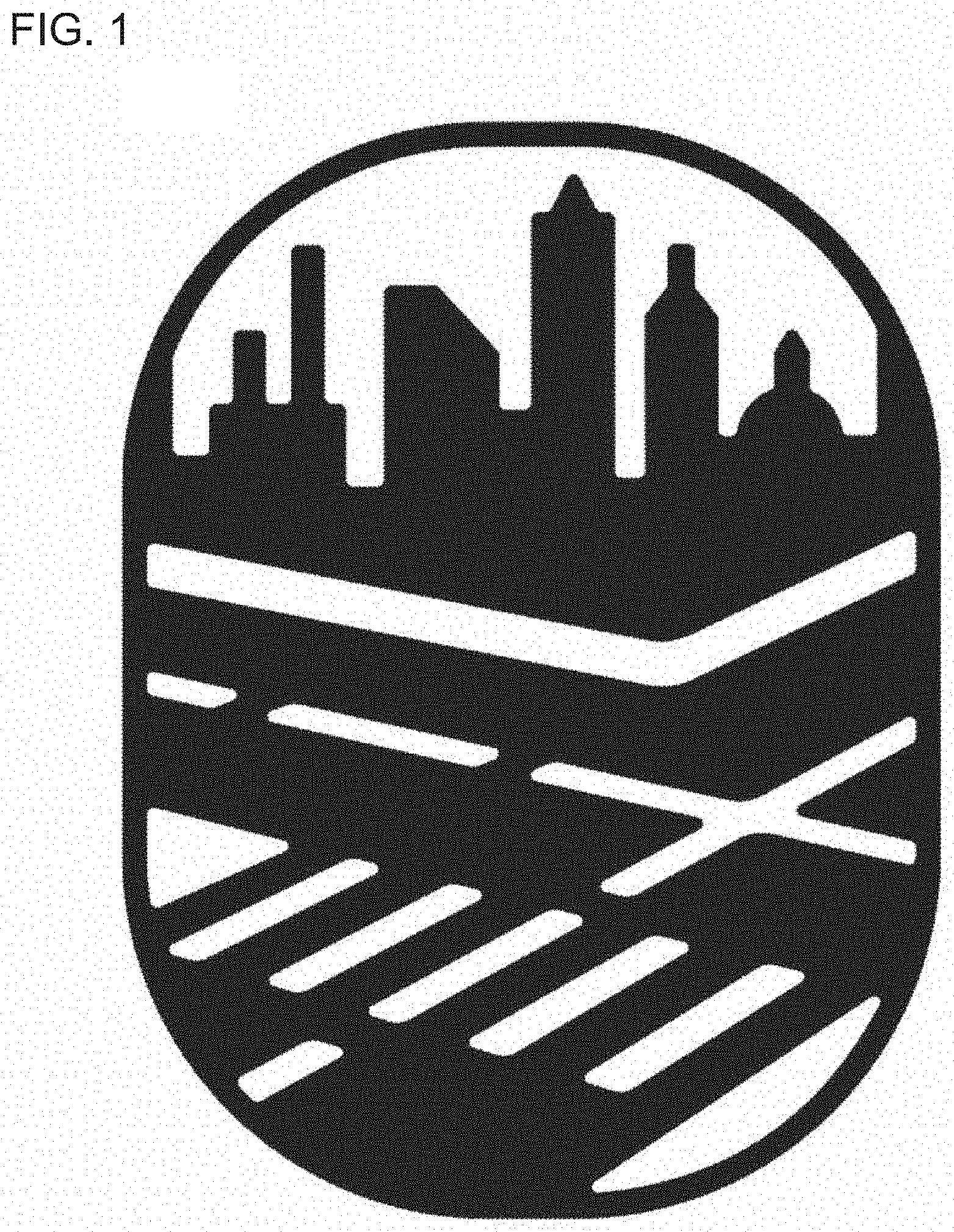 Patent USD1000372 — Sidewall of a tire with graphic symbol — Figure 1