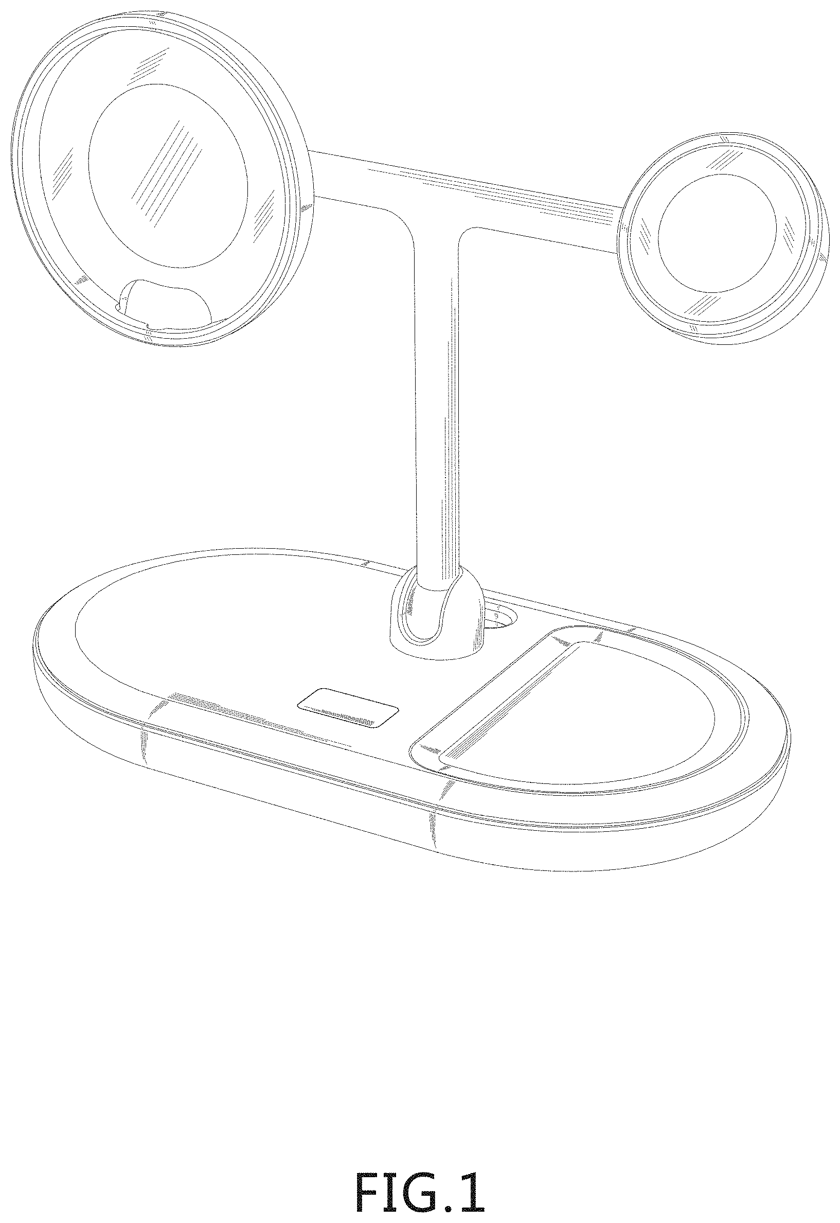 Patent USD1000379 — Wireless charging holder — Figure 1