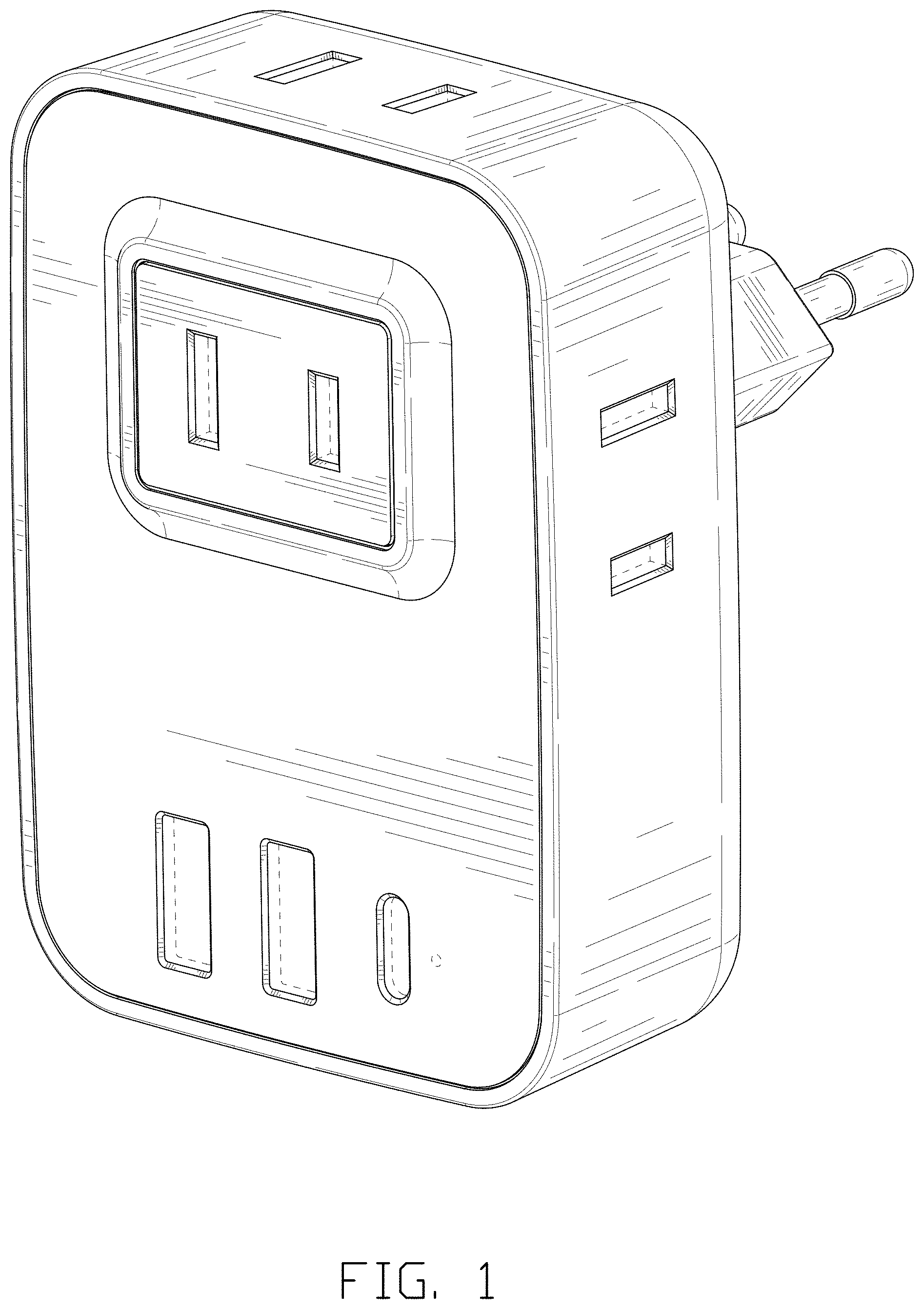 Patent USD1000393 — Plug socket — Figure 1