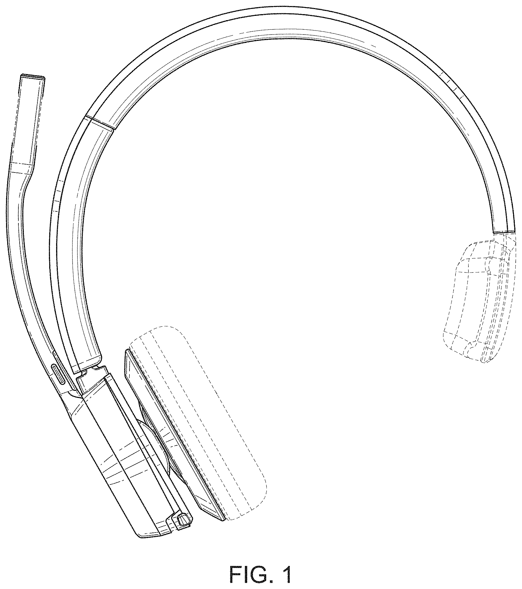 Patent USD1000417 Figure 1 – Communications headset