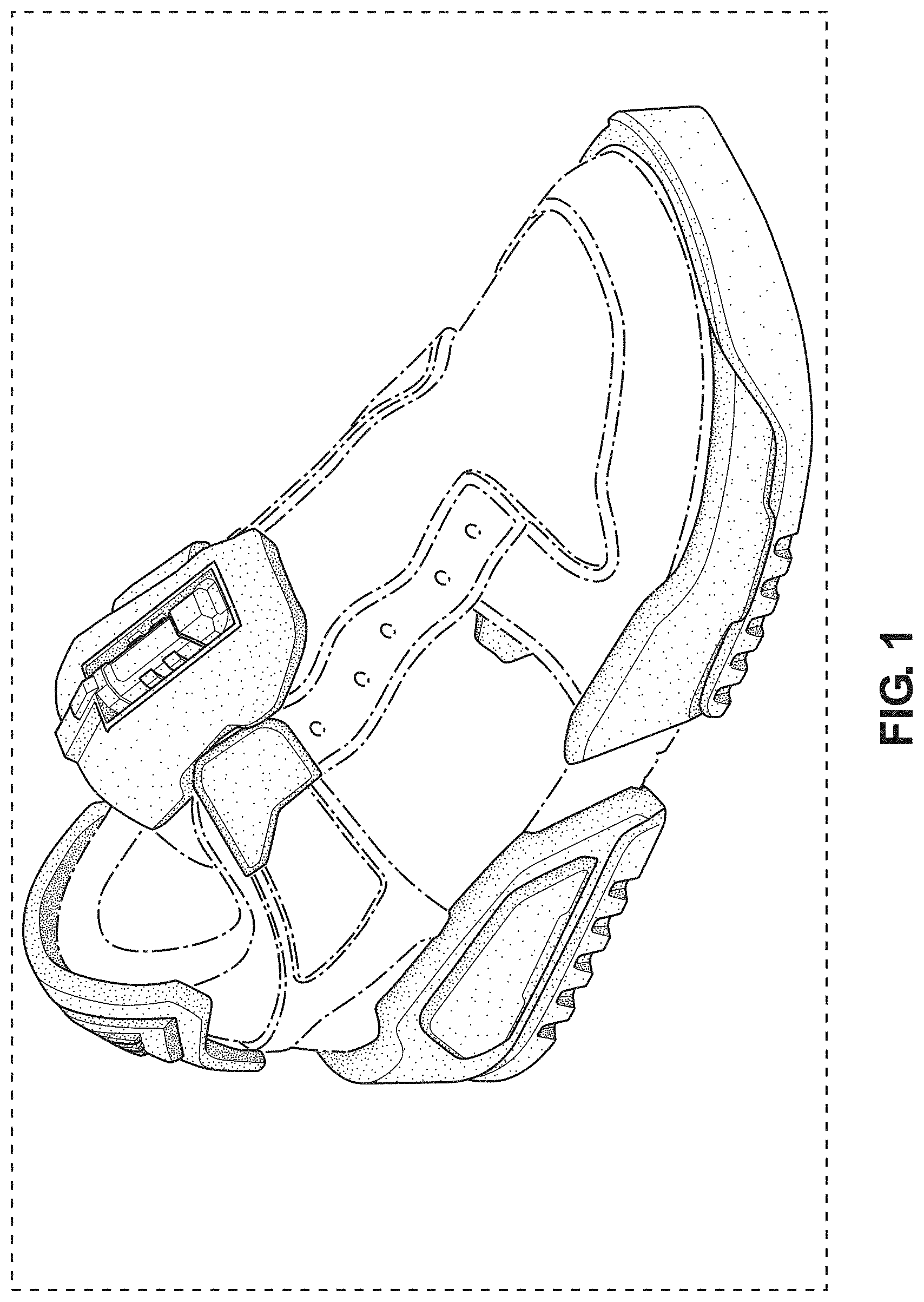 Patent USD1000478 — Display screen with virtual three-dimensional shoe or display system with virtual three-dimensional shoe — Figure 1
