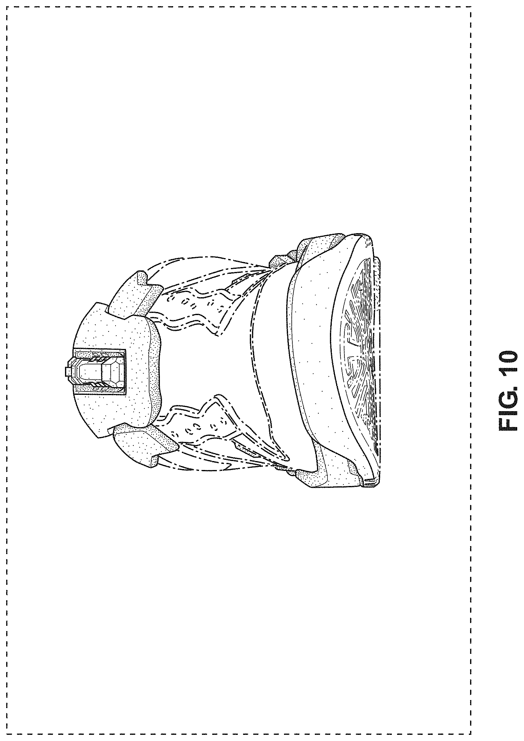 Patent USD1000478 Figure 10 – Display screen with virtual three-dimensional shoe or display system with virtual three-dimensional shoe