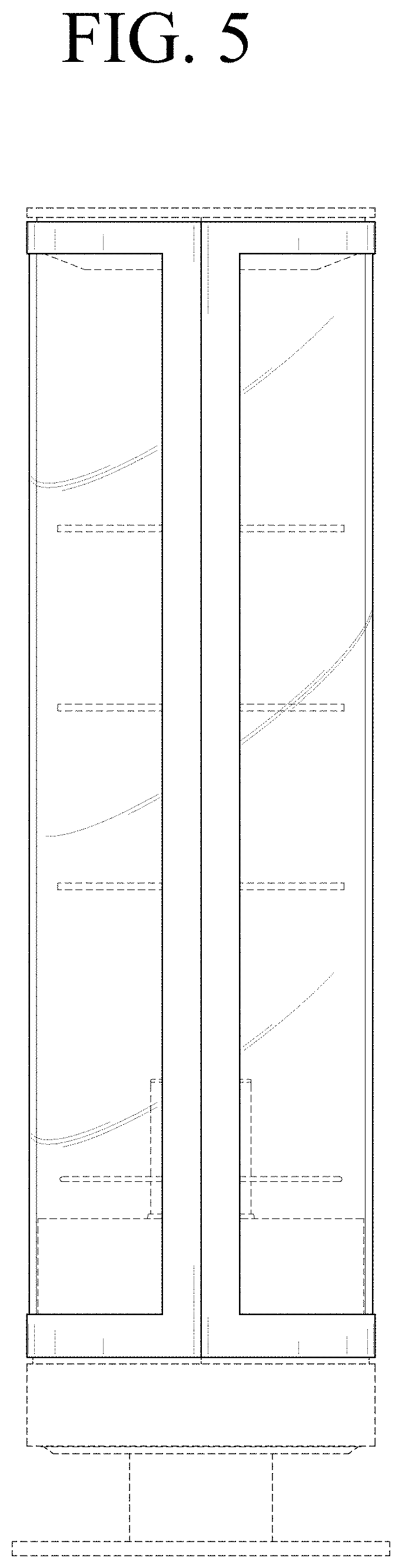 Patent USD1000481 Figure 5 – Refrigerator