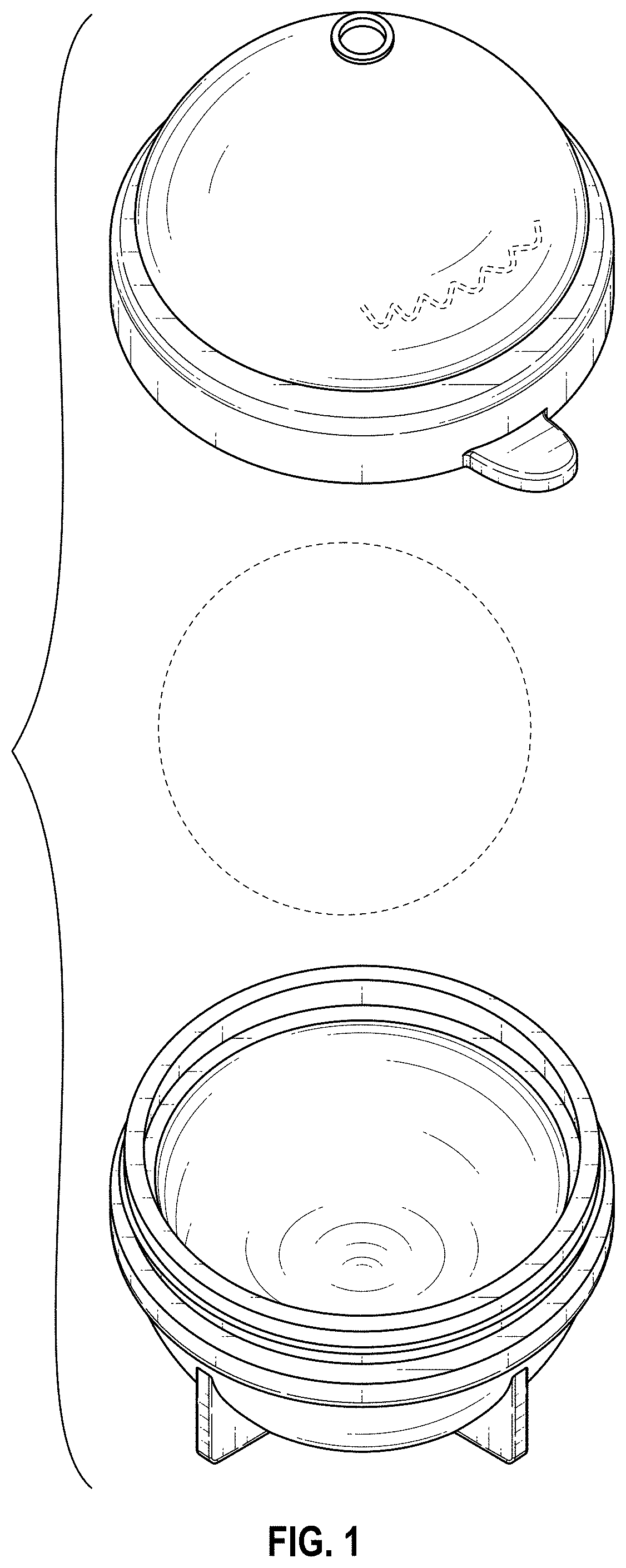 Patent USD1000487 Figure 1 – Spherical ice mold