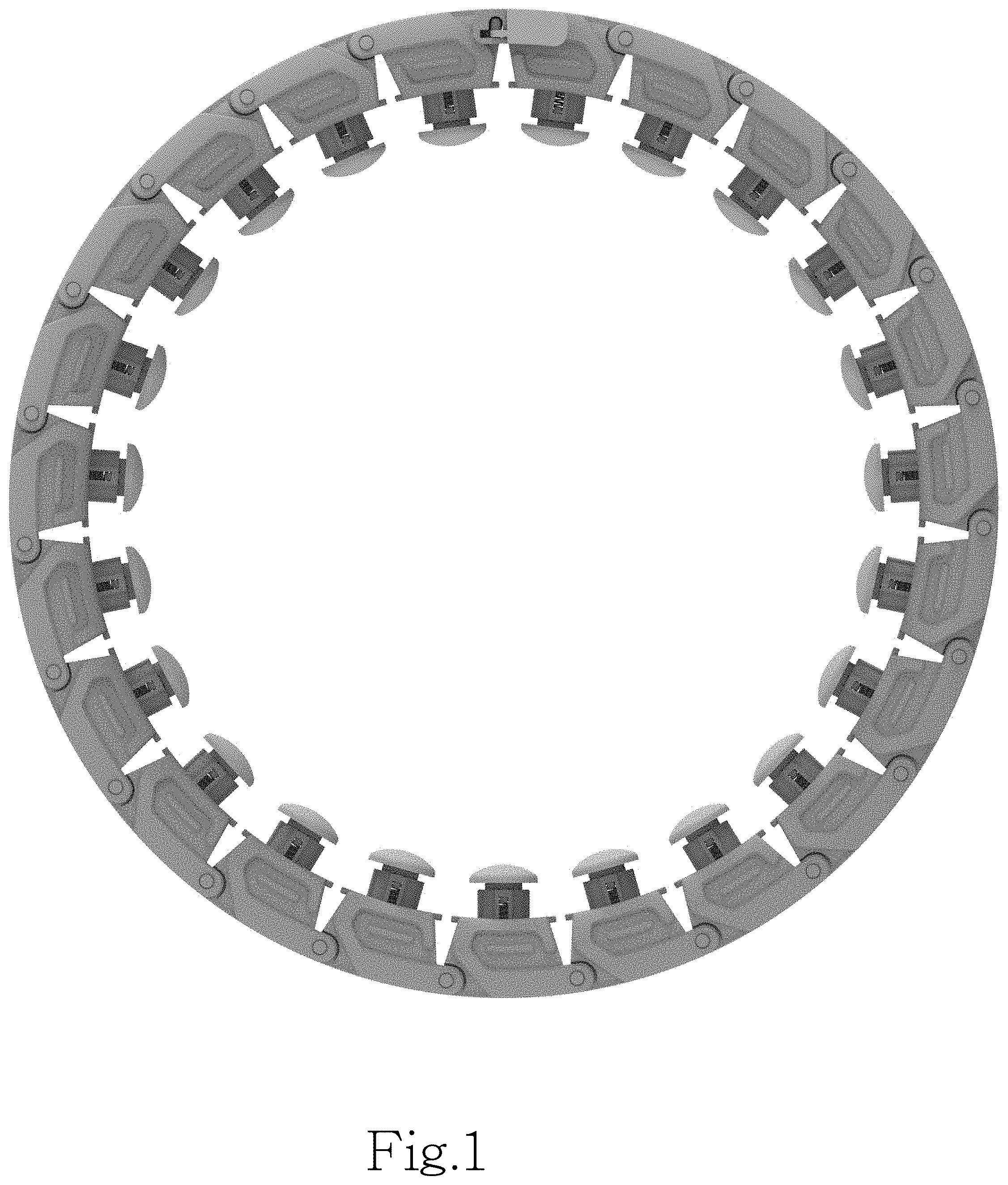 Patent USD1000539 Figure 1 – Hula hoop