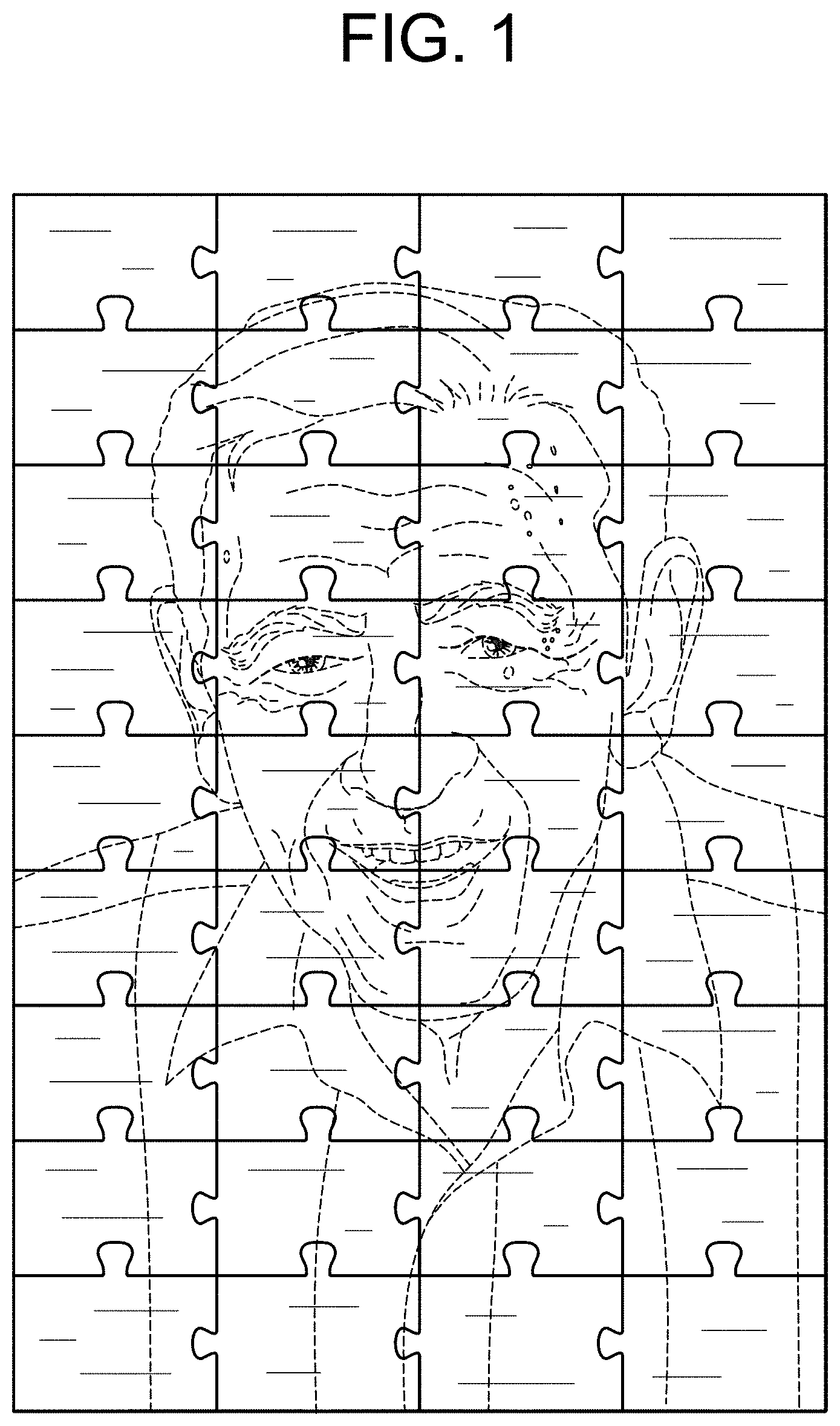 Patent USD1000540 Figure 1 – Interconnectable puzzle piece shaped note paper