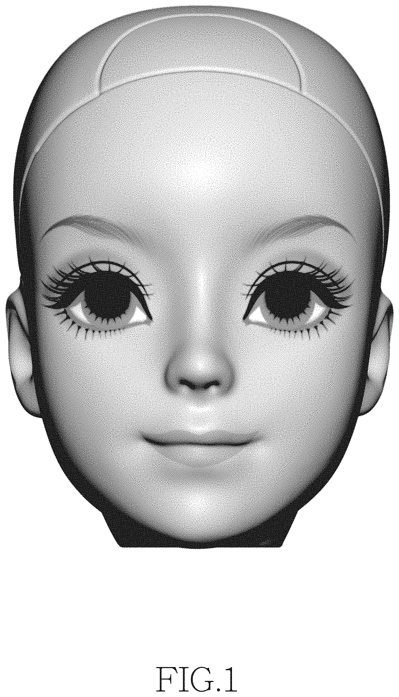 Patent USD1000547 — Doll head — Figure 1