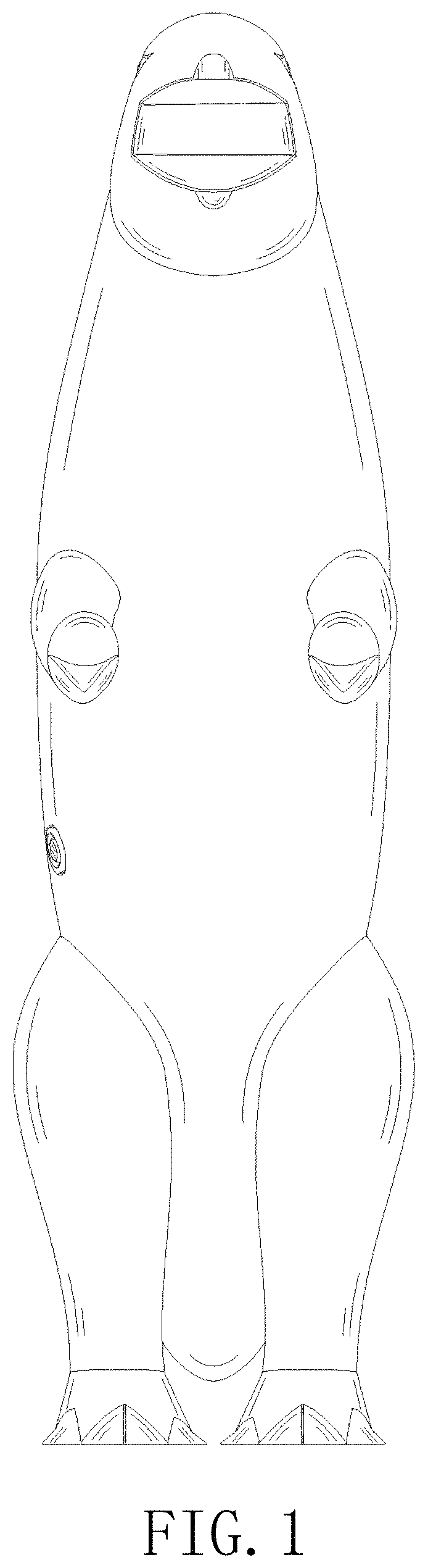 Patent USD1000557 — Inflatable dinosaur — Figure 1