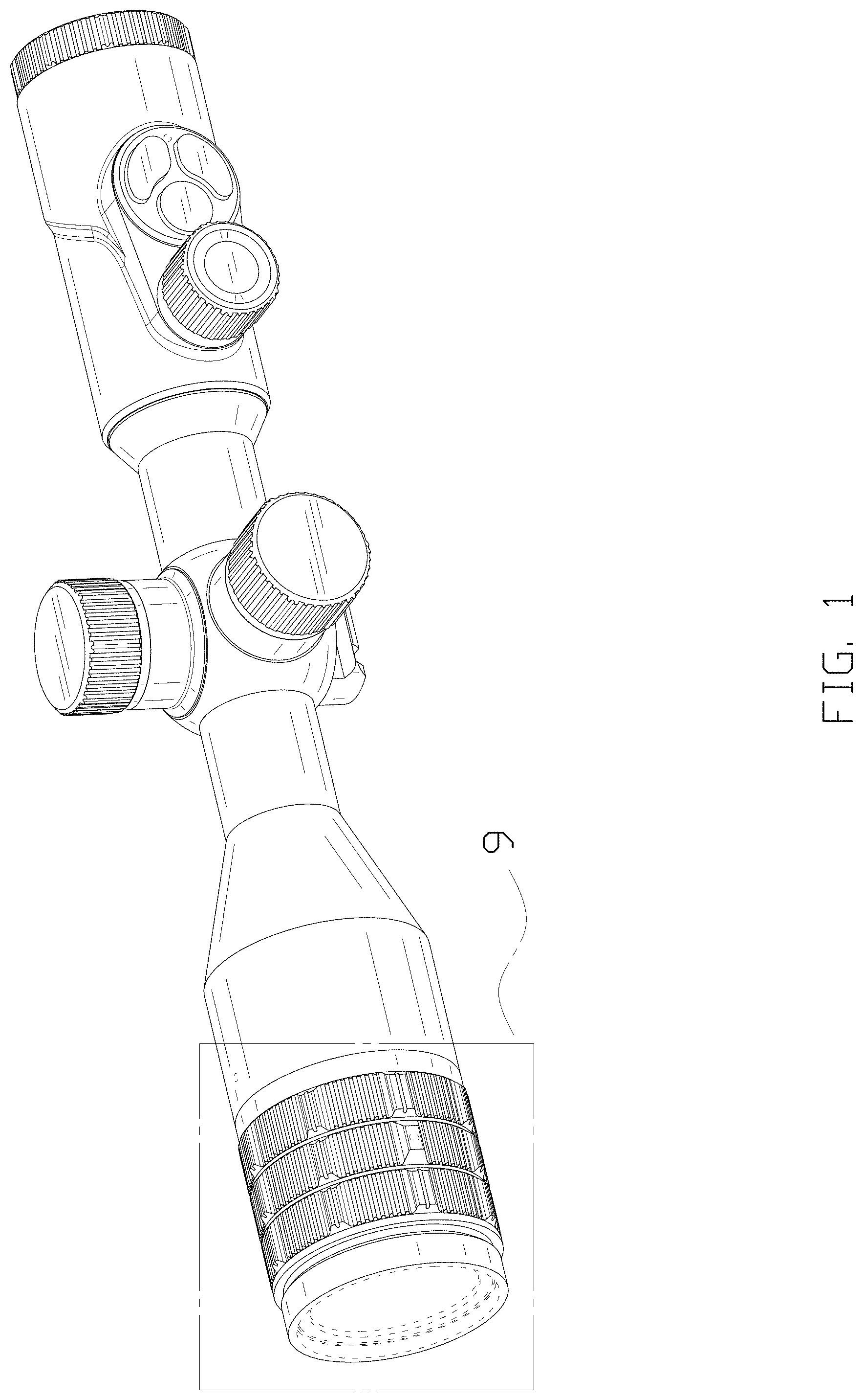 Patent USD1000577 Figure 1 – Optical sight for day and night use