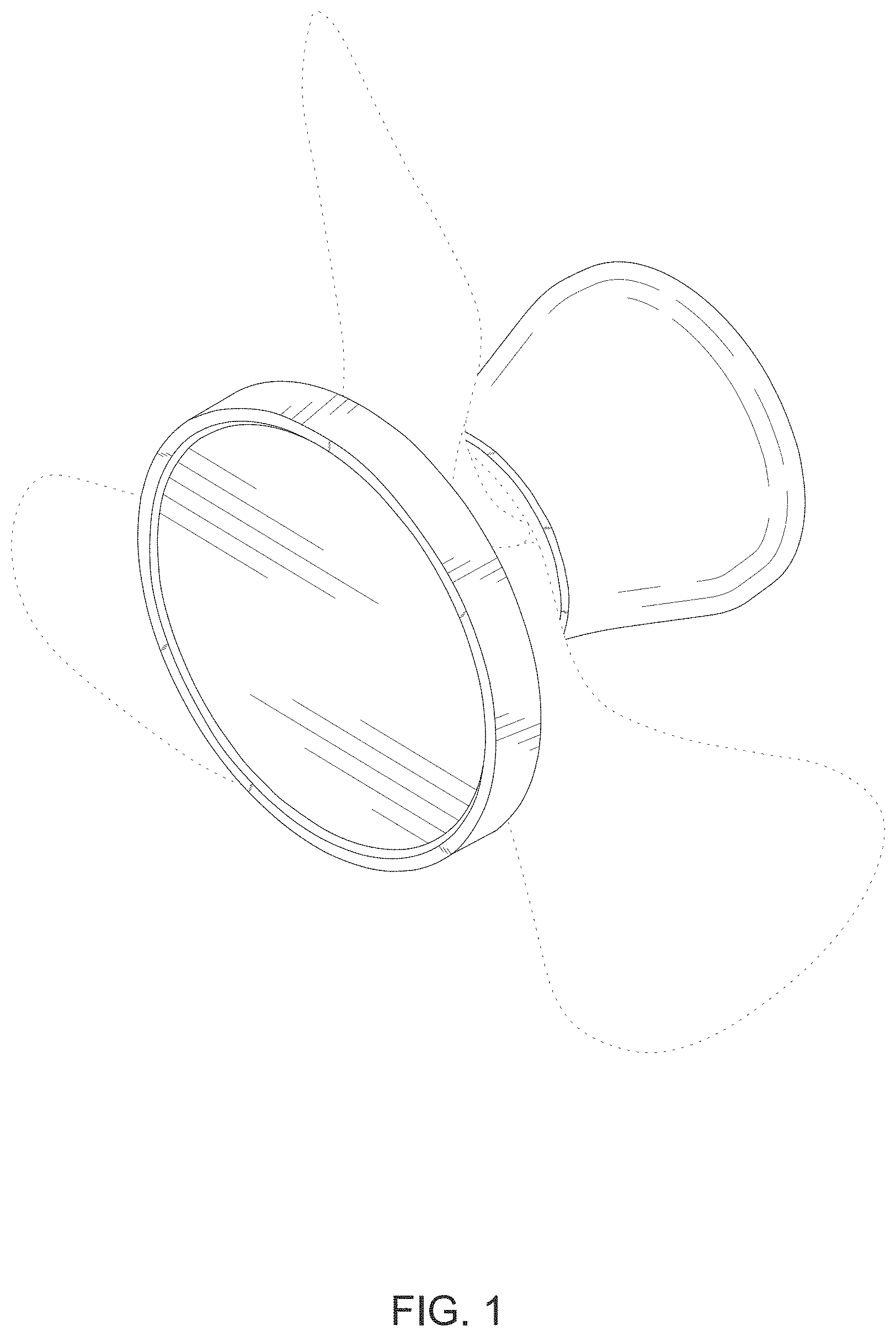 Patent USD1000601 — Ceiling fan with light — Figure 1