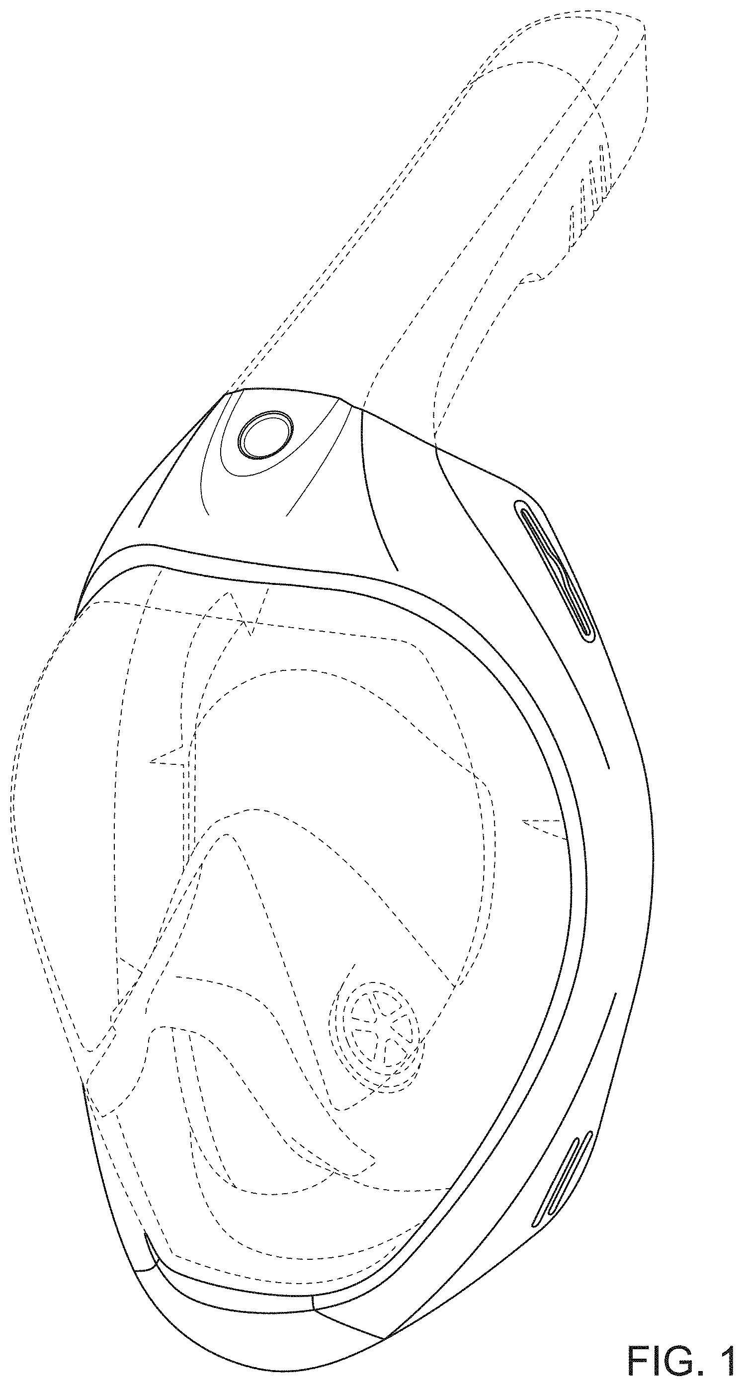 Patent USD1000604 Figure 1 – Snorkel mask