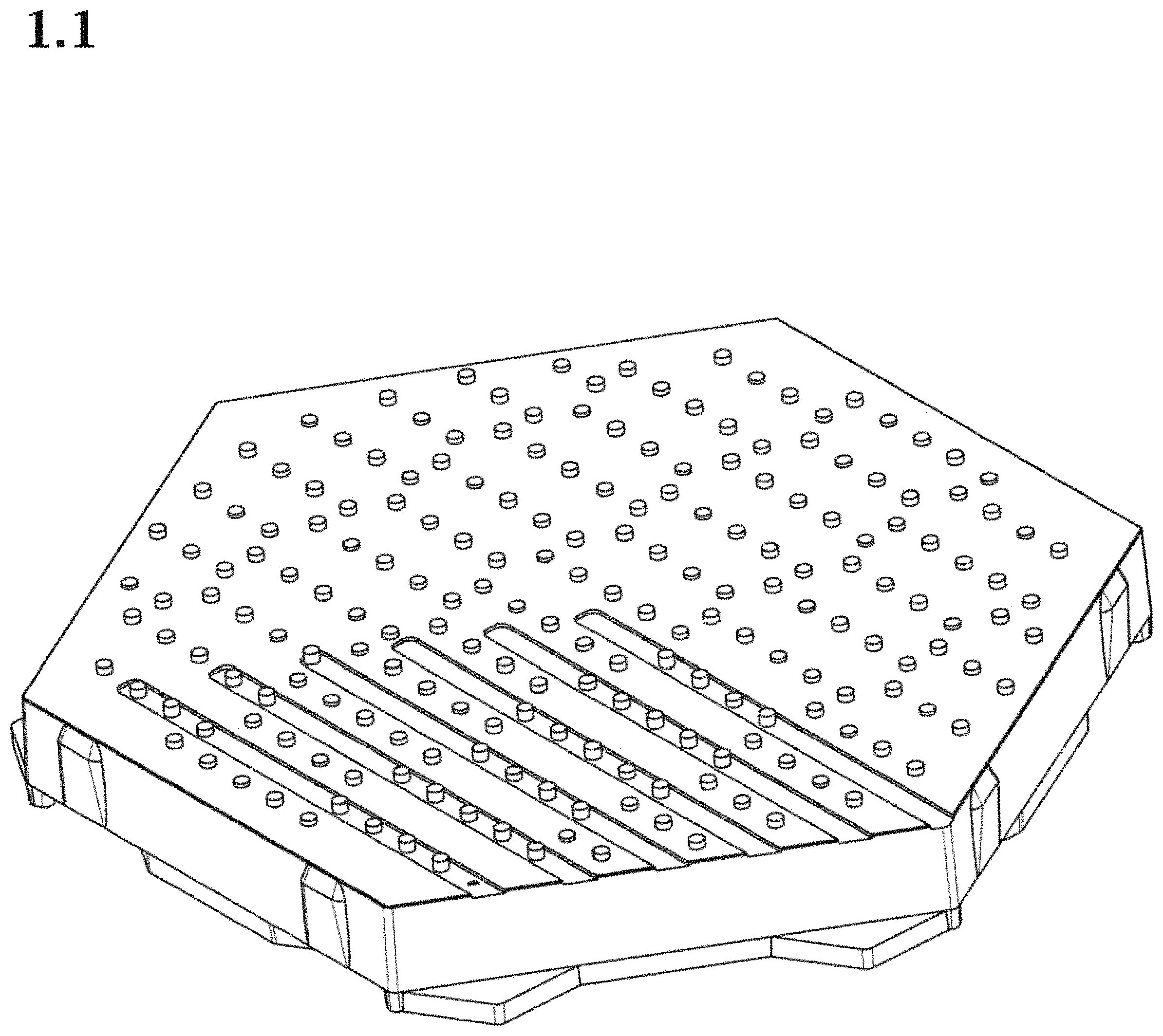 Patent USD1000641 — Road surface covering slab — Figure 1