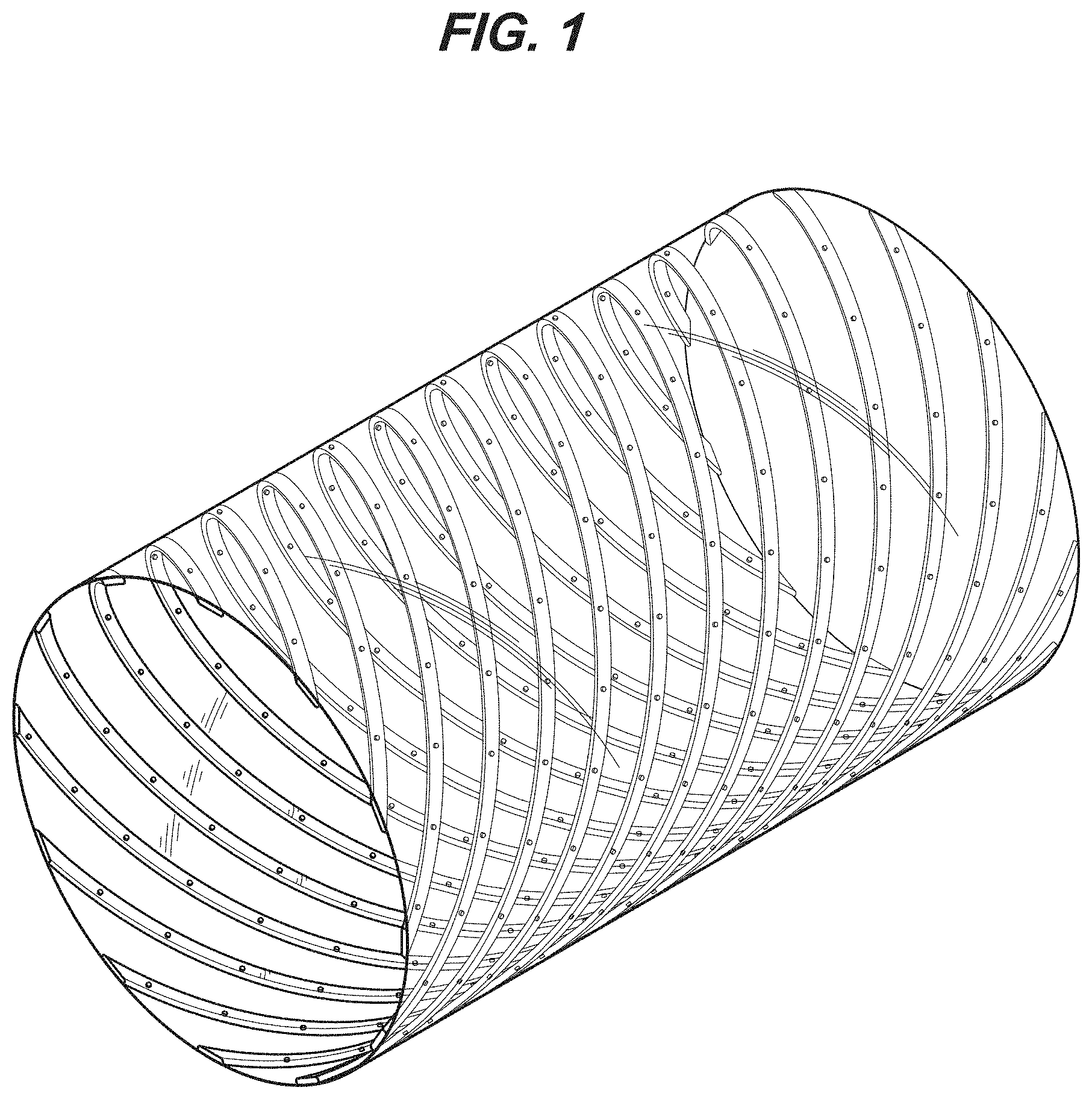 Patent USD1000647 — Tube having embedded LED lights — Figure 1