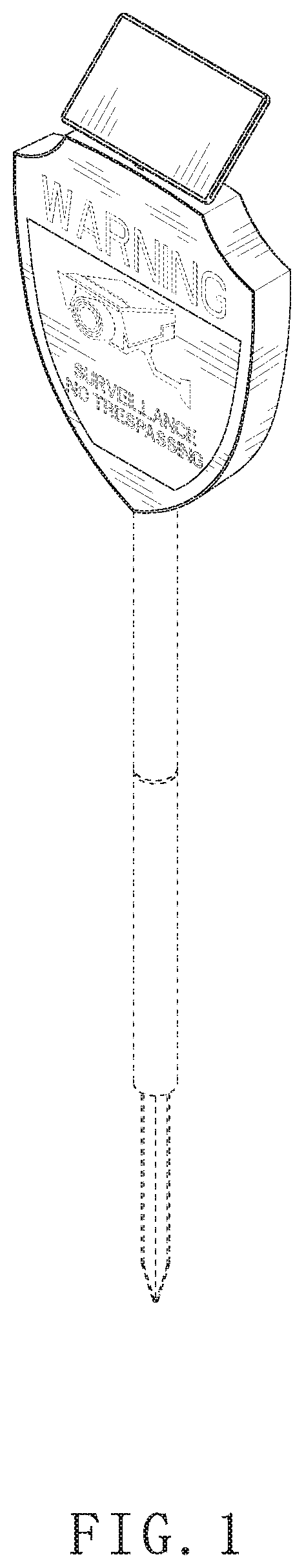 Patent USD1000673 — Sign with solar light — Figure 1