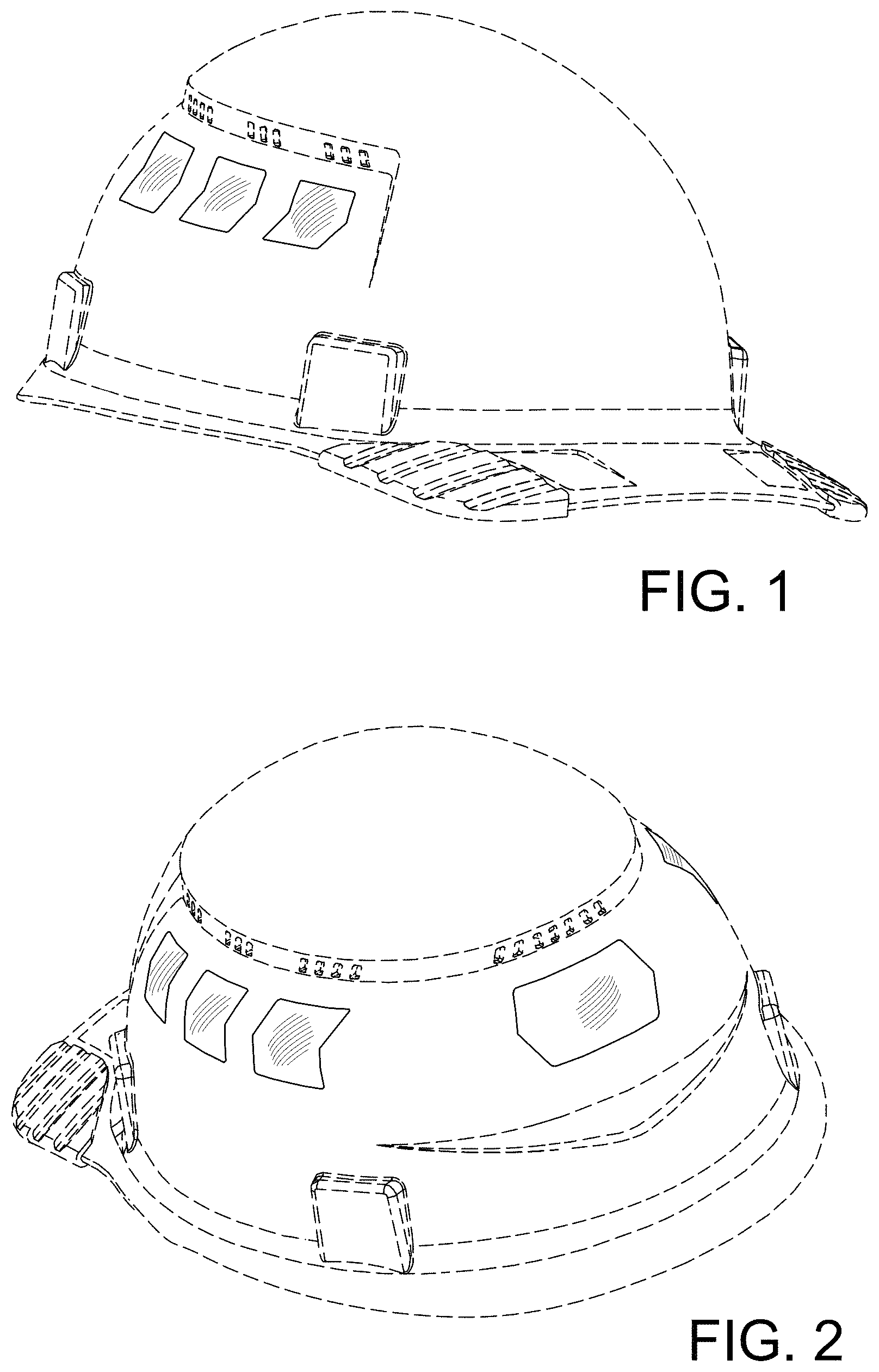 Patent USD1000715 Figure 1 – Lighted hard hat