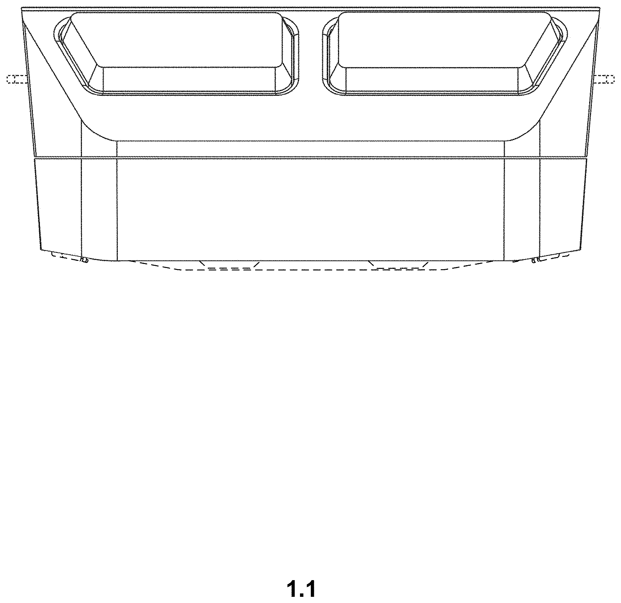 Patent USD1000736 — Delivery module for washing machine — Figure 1