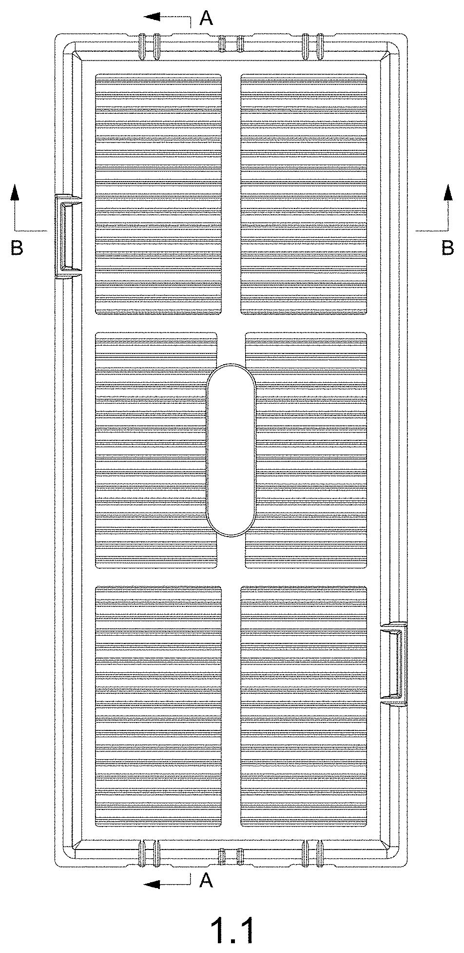Patent USD1000737 Figure 1 – Dust filter for cleaning robot