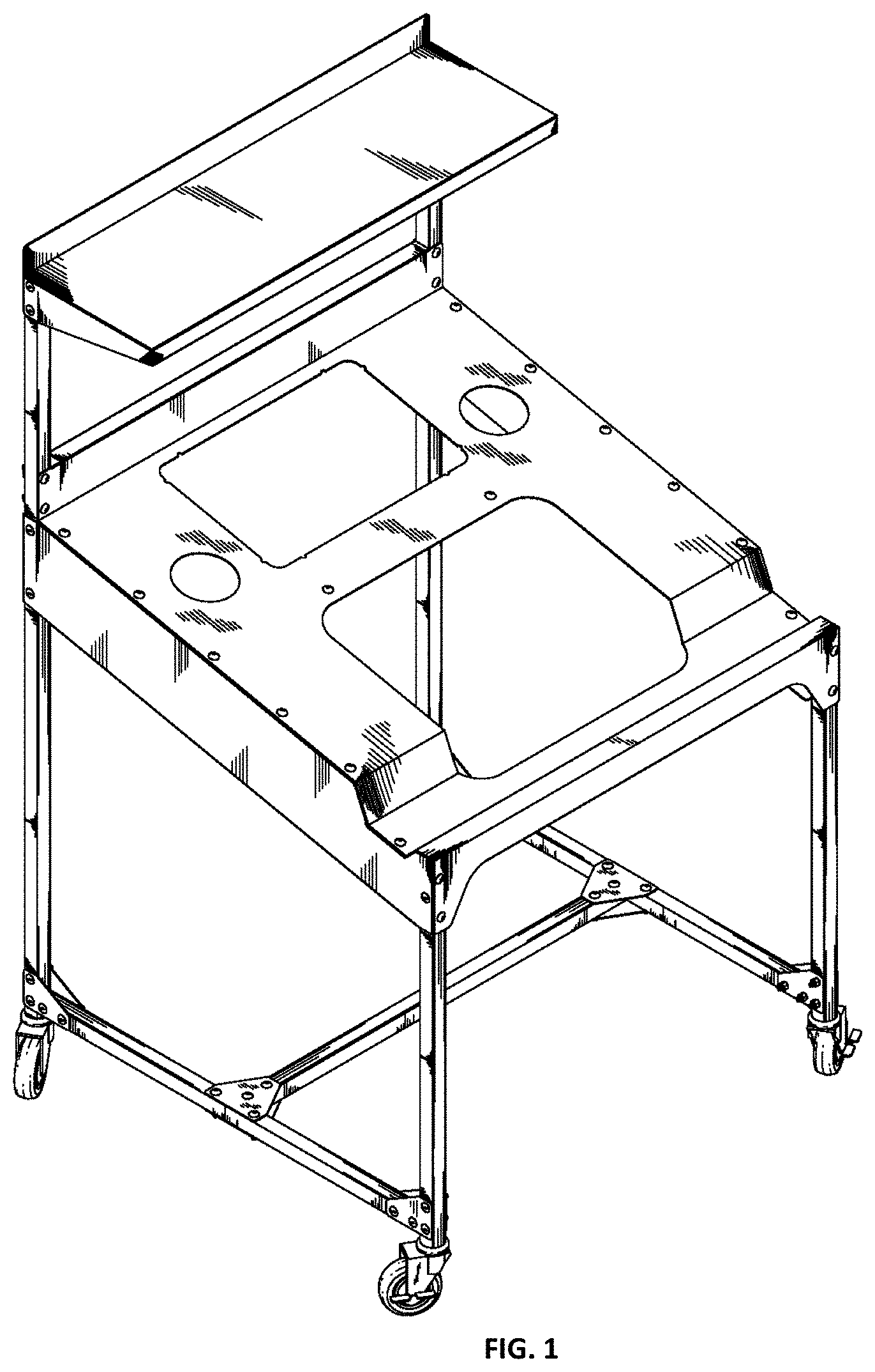 Patent USD1000747 — Cannabis trimming workstation — Figure 1