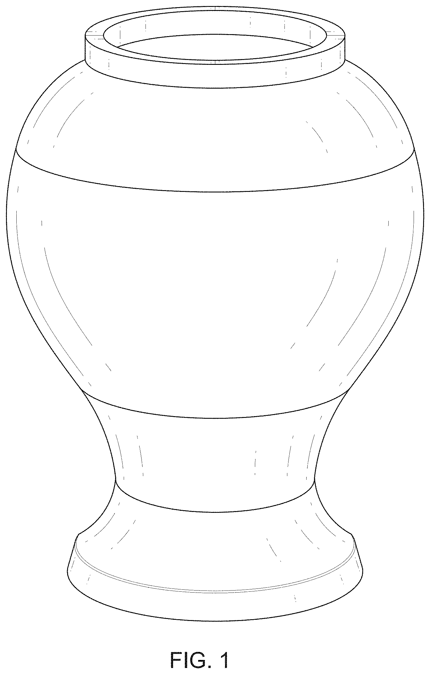 Patent USD1000748 — Cremation urn — Figure 1