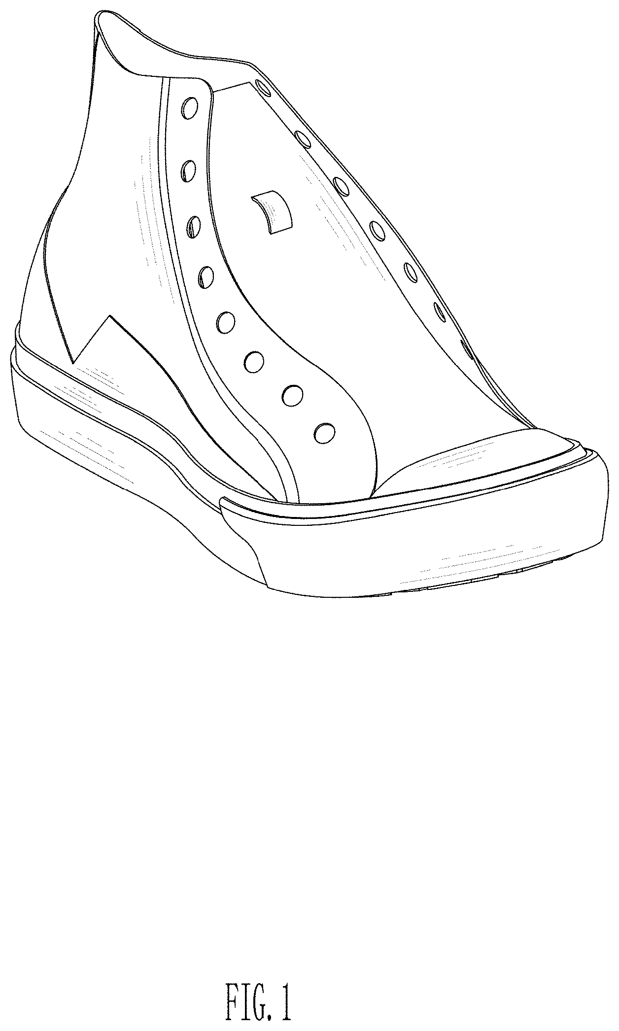 Patent USD1000767 — High-top canvas shoes — Figure 1