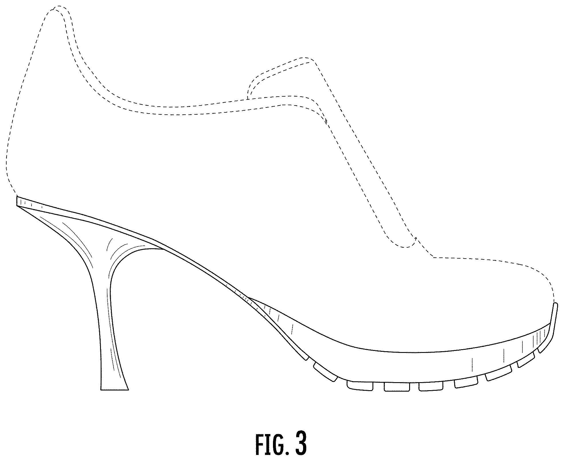 Patent USD1000774 Figure 3 – Shoe