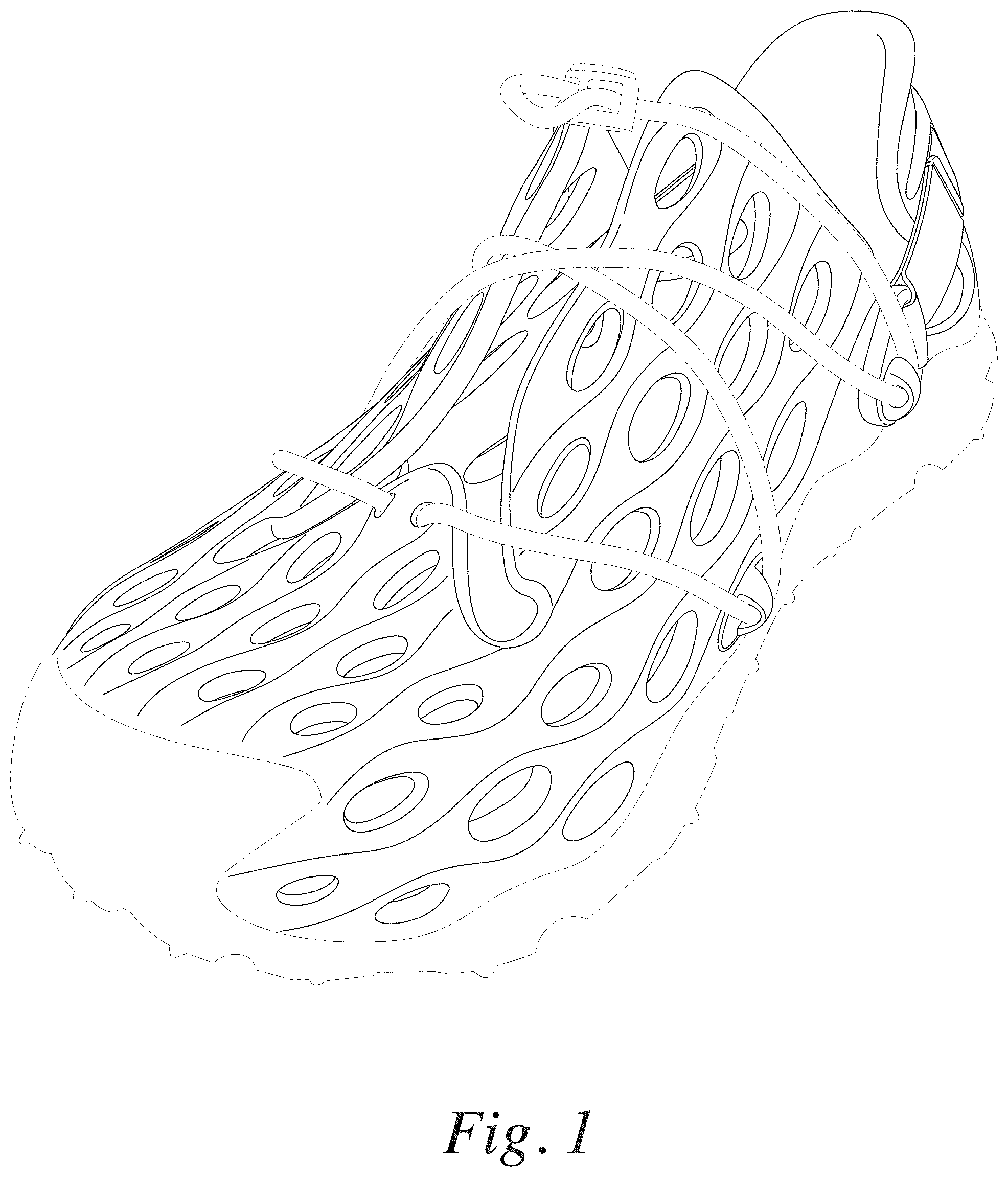 Patent USD1000796 — Footwear upper — Figure 1