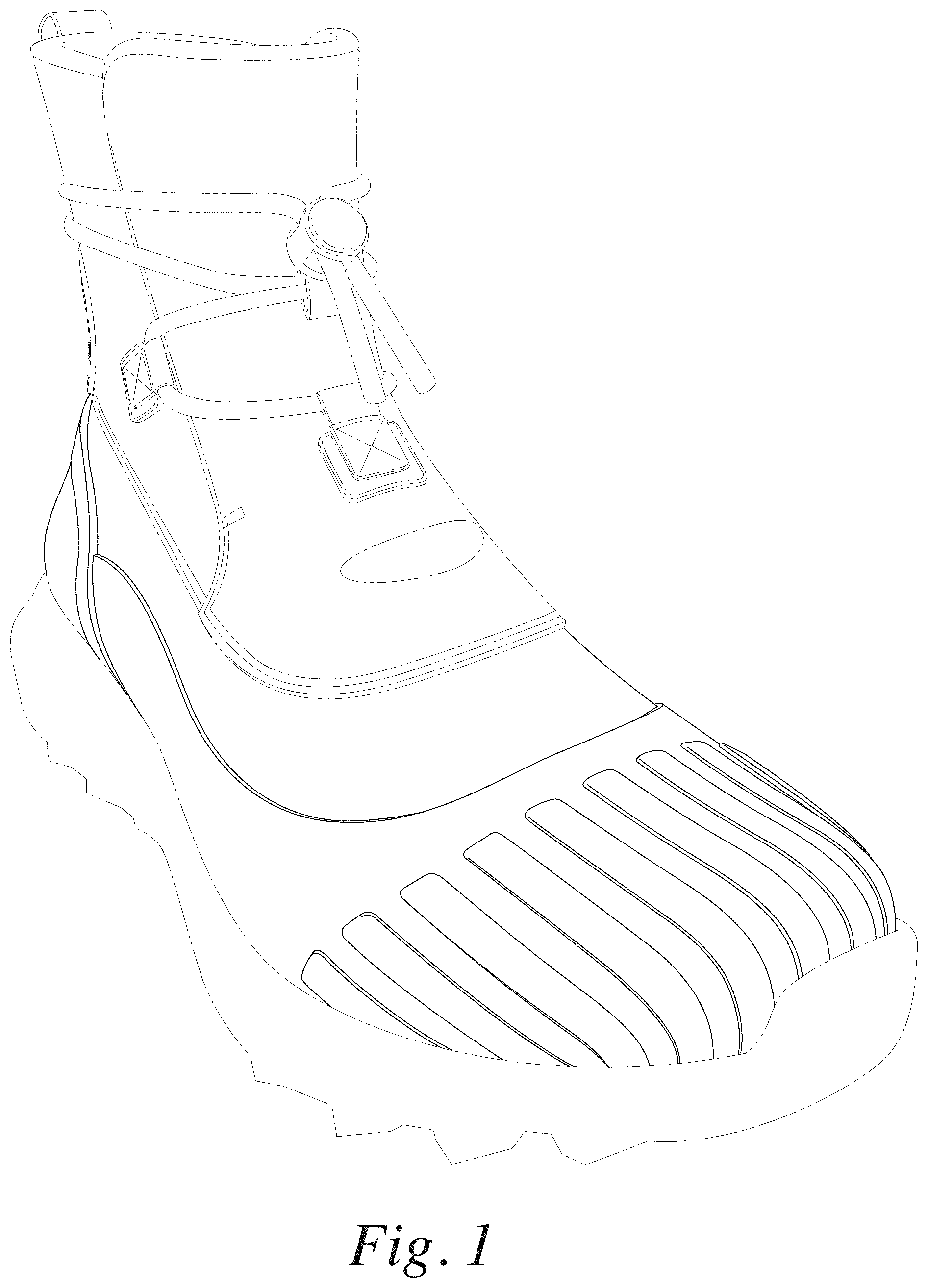 Patent USD1000800 Figure 1 – Footwear upper