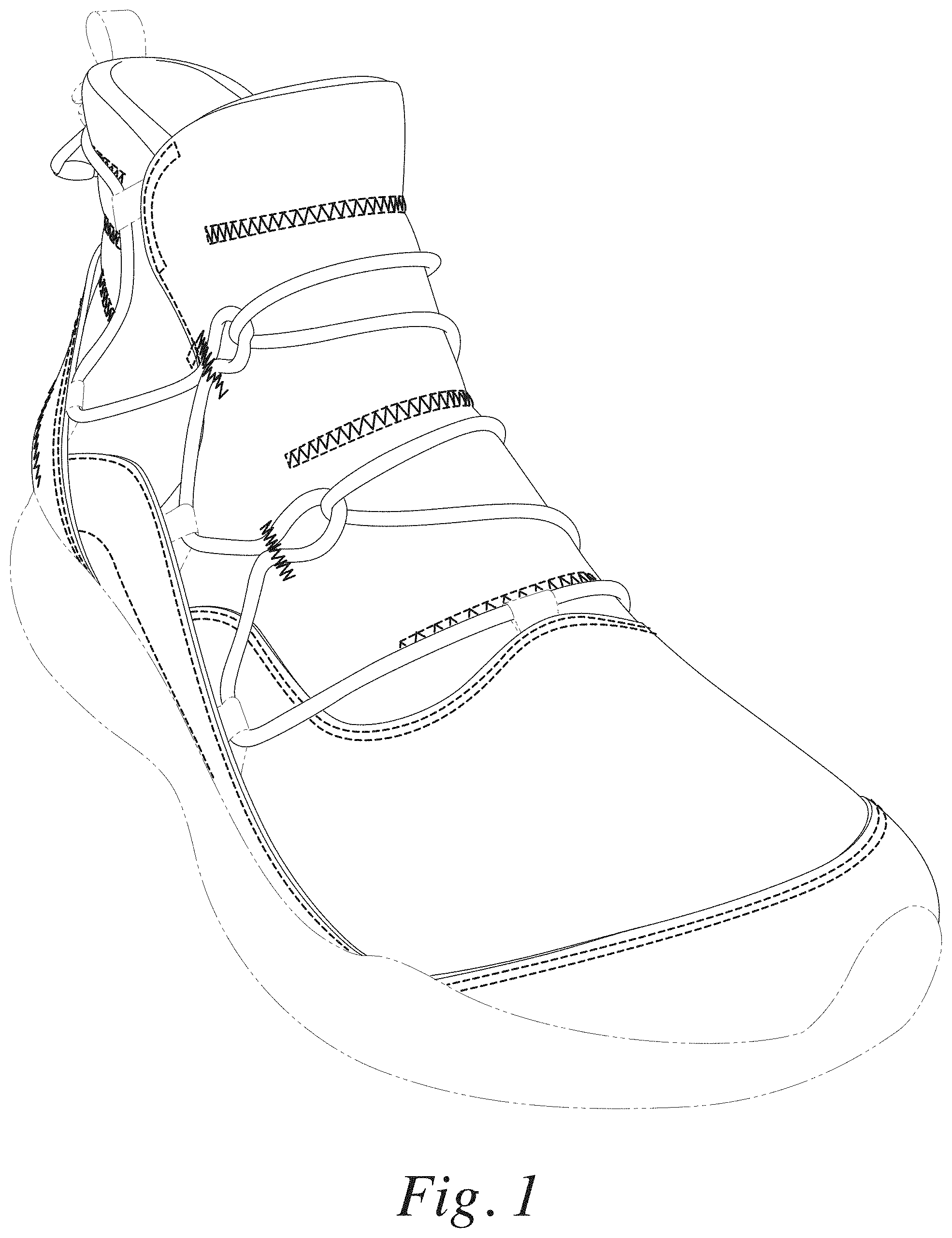 Patent USD1000802 Figure 1 – Footwear upper