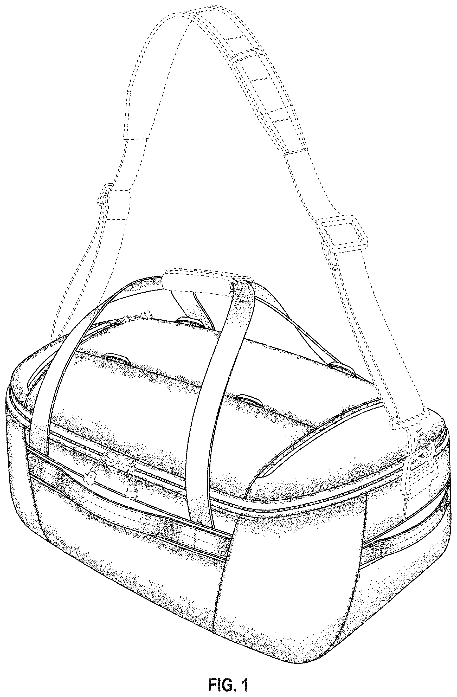 Patent USD1000834 Figure 1 – Duffel bag