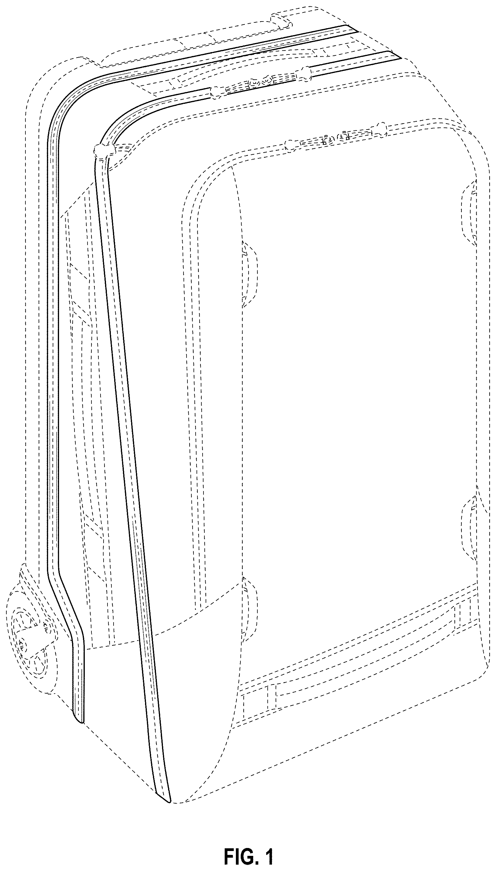 Patent USD1000838 Figure 1 – Suitcase