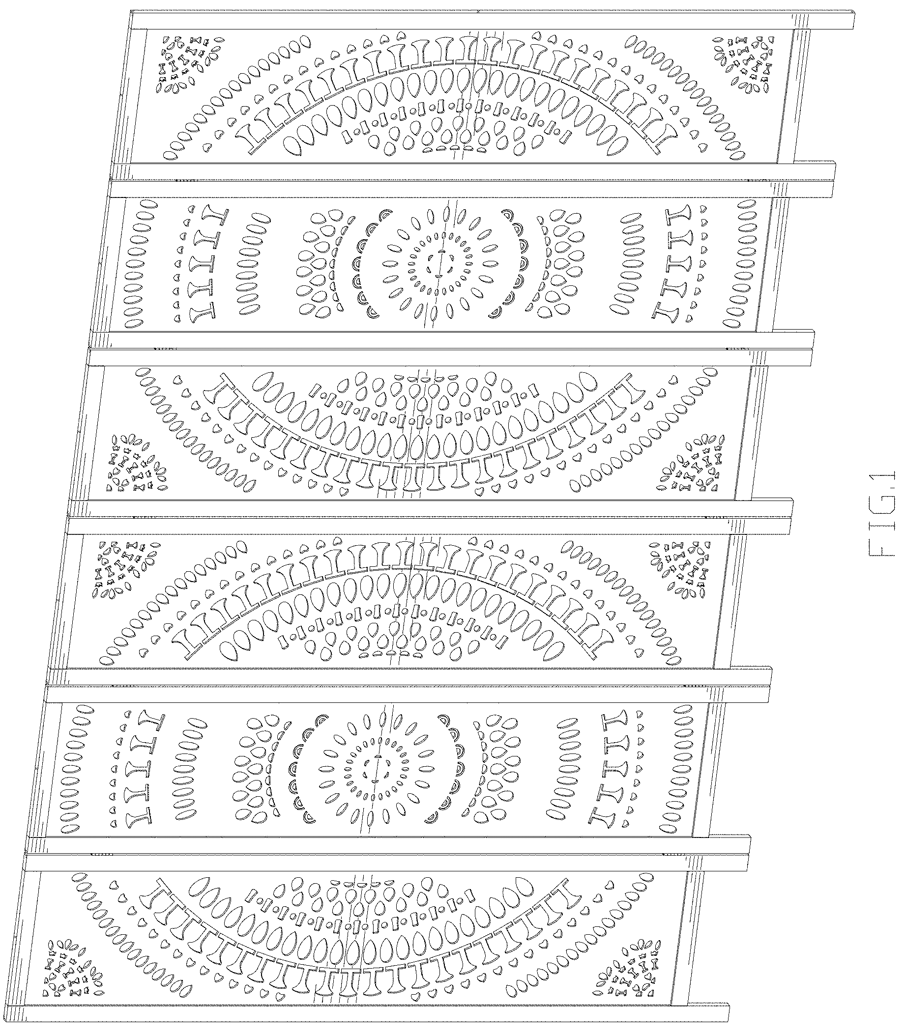 Patent USD1000845 — Wooden screen — Figure 1