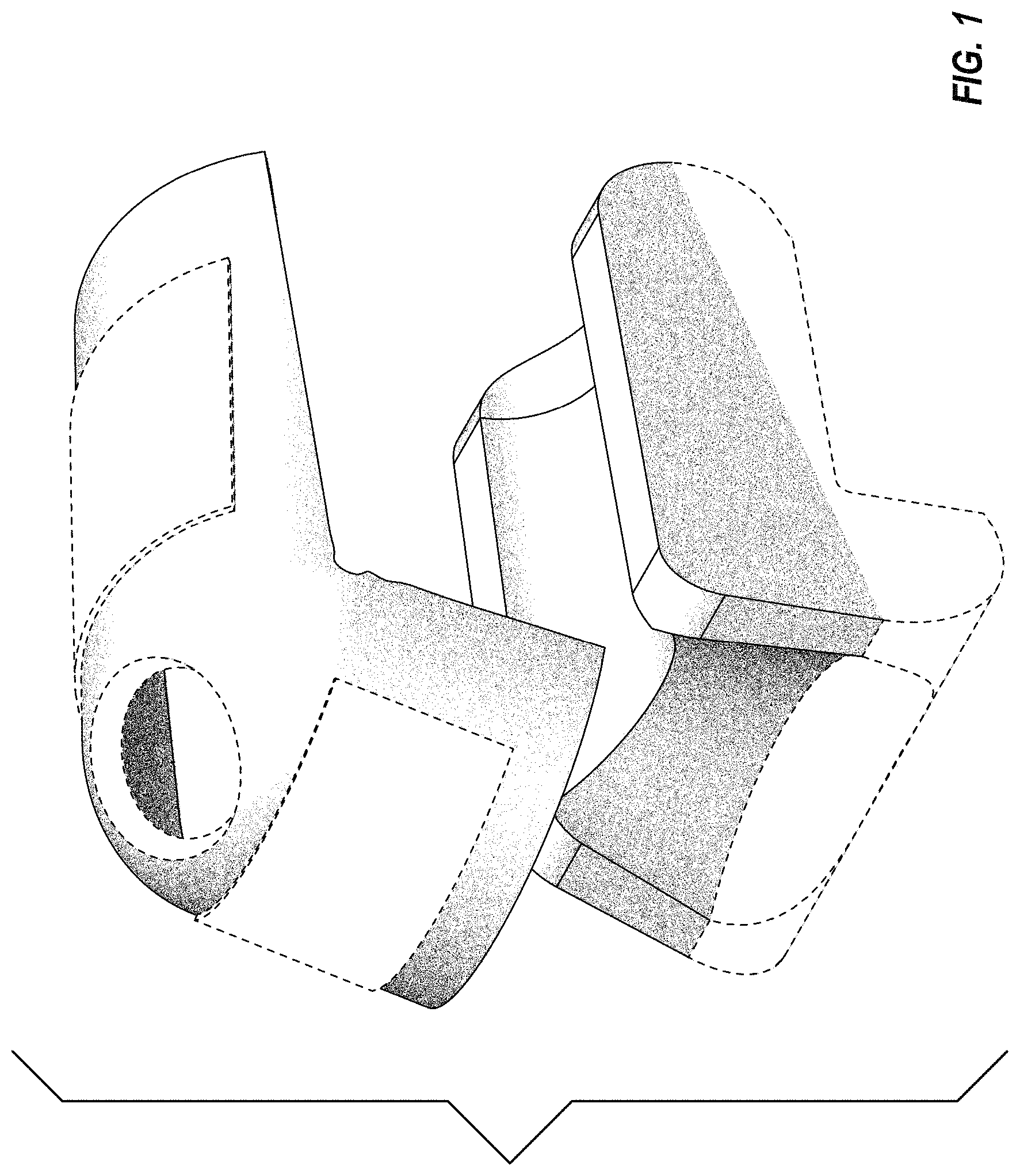 Patent USD1000881 — Arm positioning cradle assembly — Figure 1