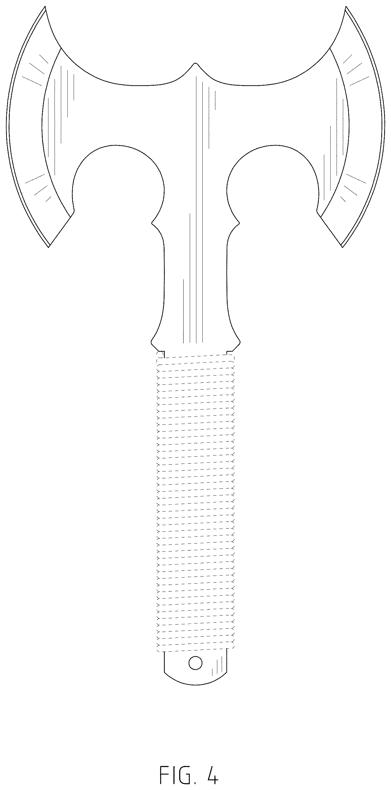 Patent USD1000930 Figure 4 – Axe