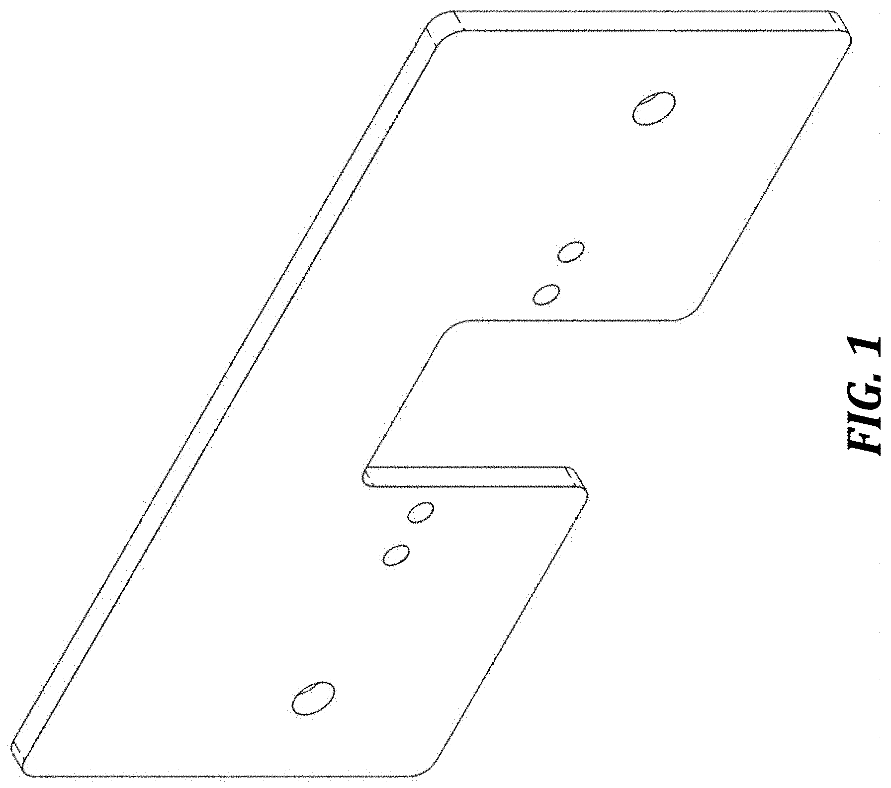 Patent USD1000941 — Water faucet mounting plate — Figure 1