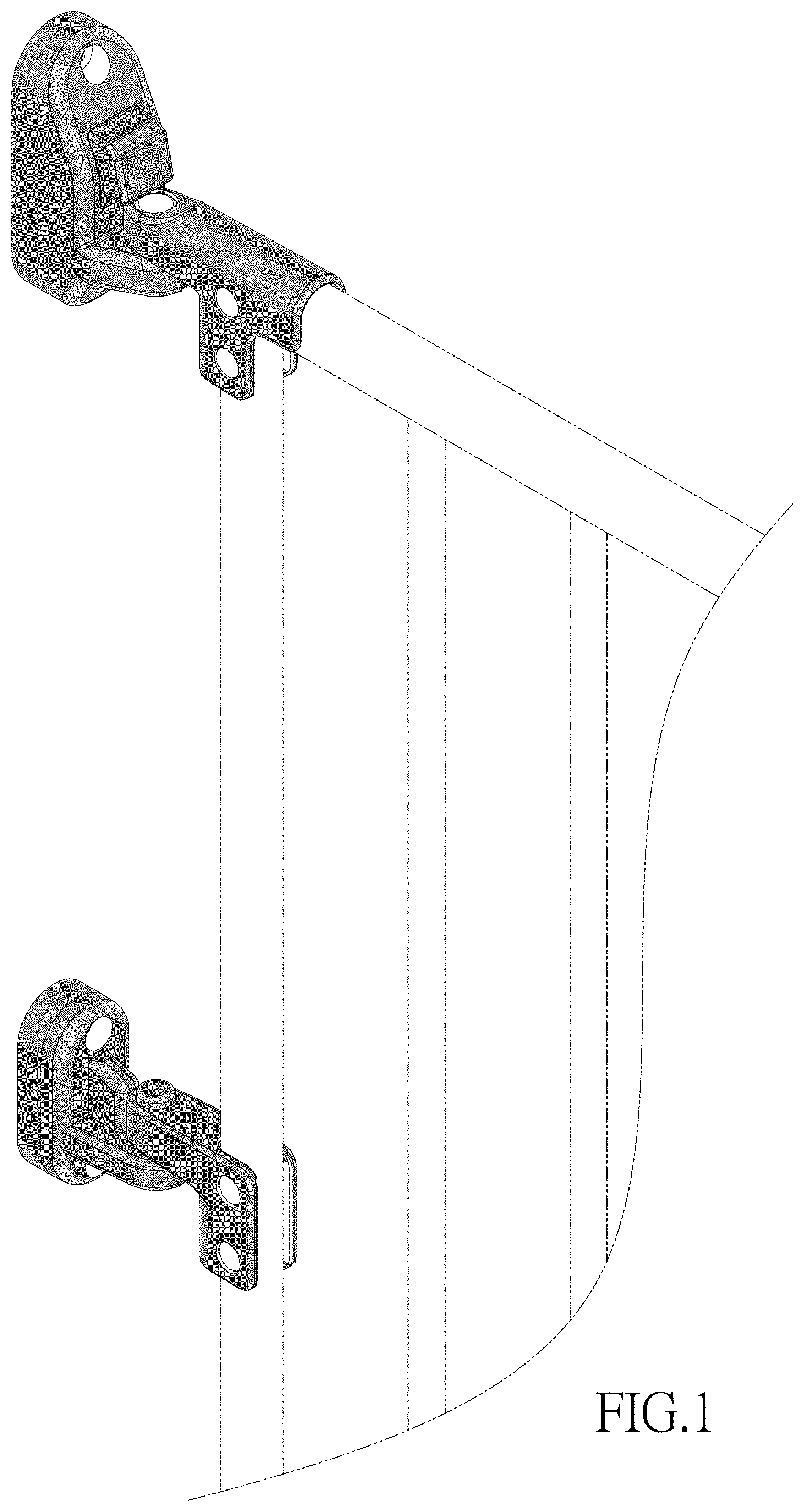 Patent USD1000944 — Safety gate wall mounting set — Figure 1