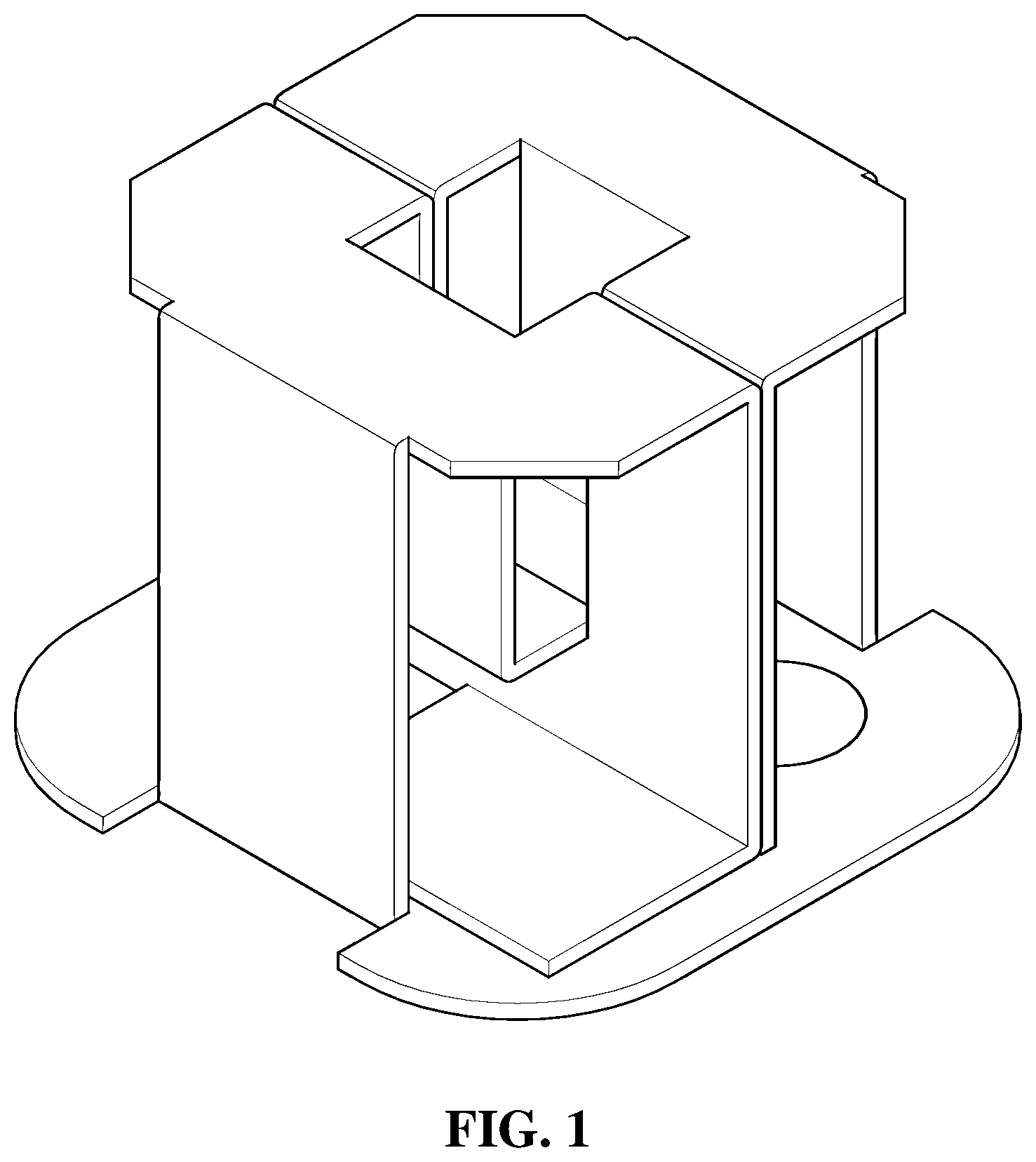 Patent USD1000957 Figure 1 – Packaging box insert